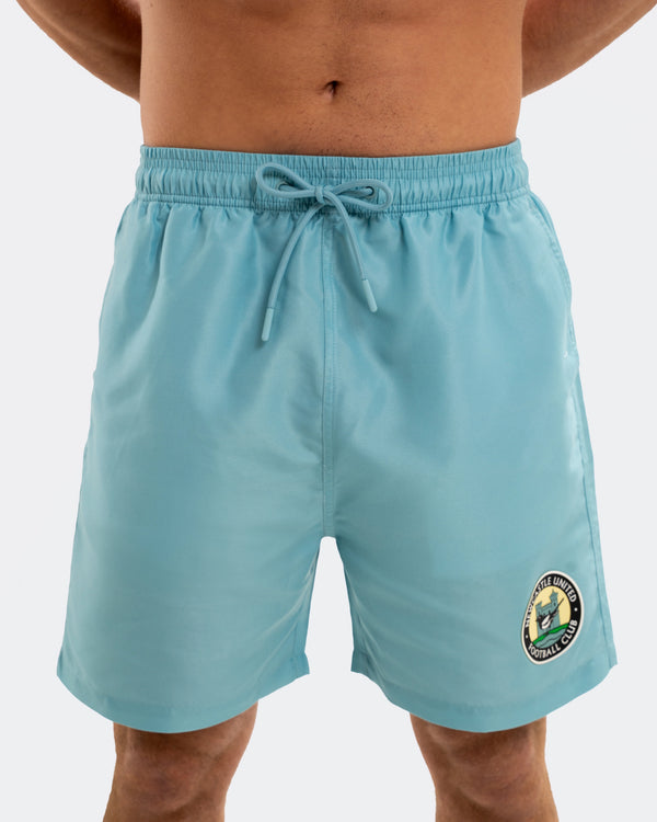 Newcastle United Men's Retro Crest Blue Swim Shorts