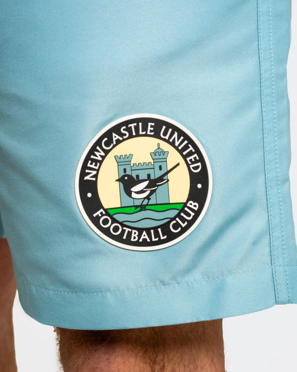 Newcastle United Men's Retro Crest Blue Swim Shorts