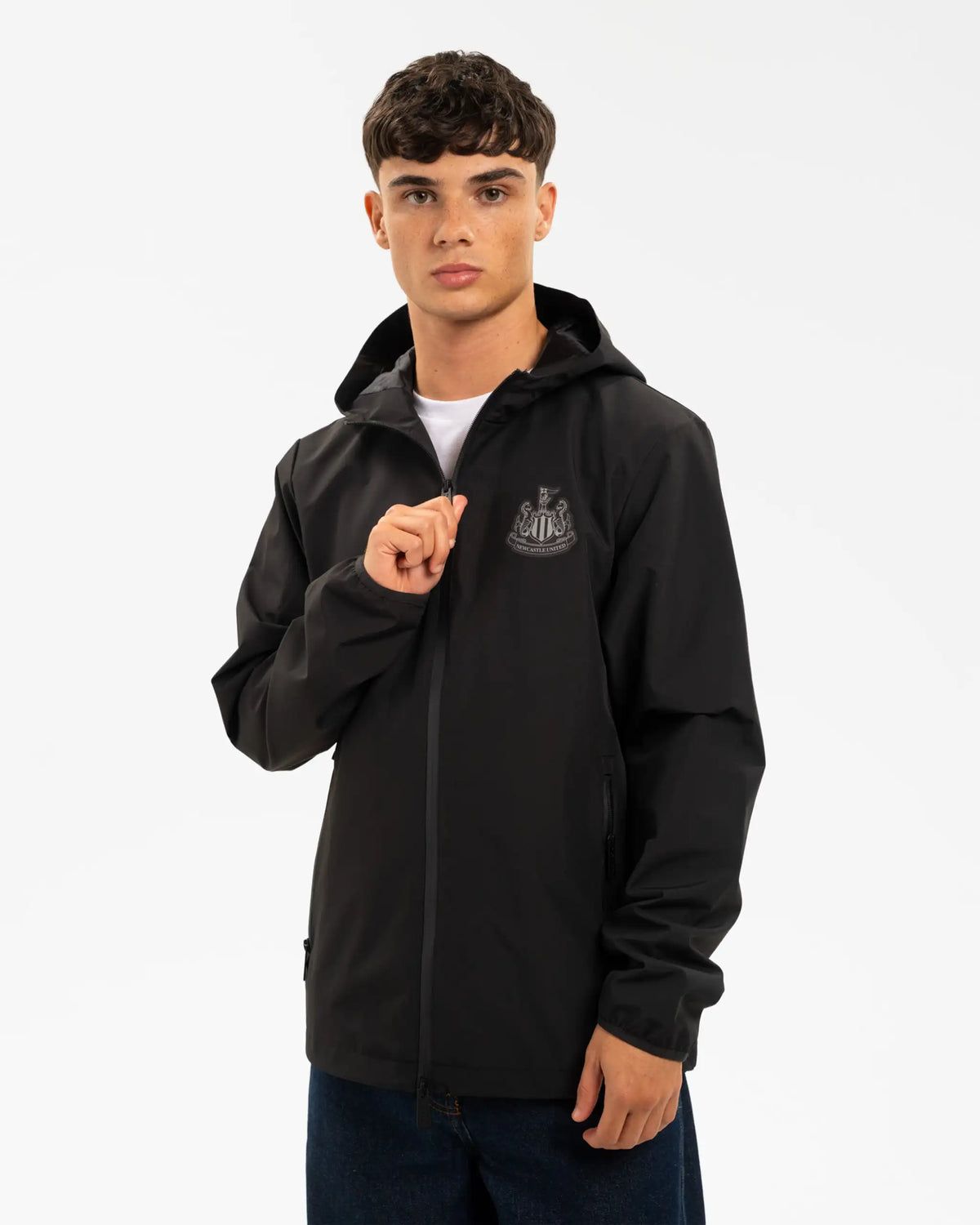 Newcastle United Men's Black Waterproof Jacket