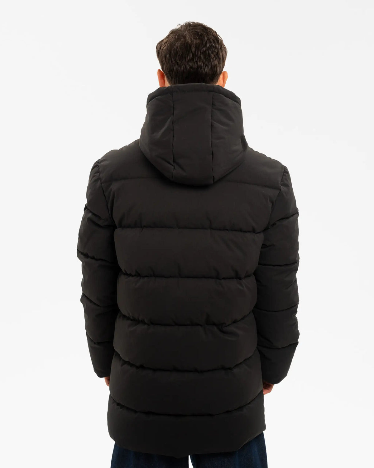 Newcastle United Men's Black Longline Puffer Jacket