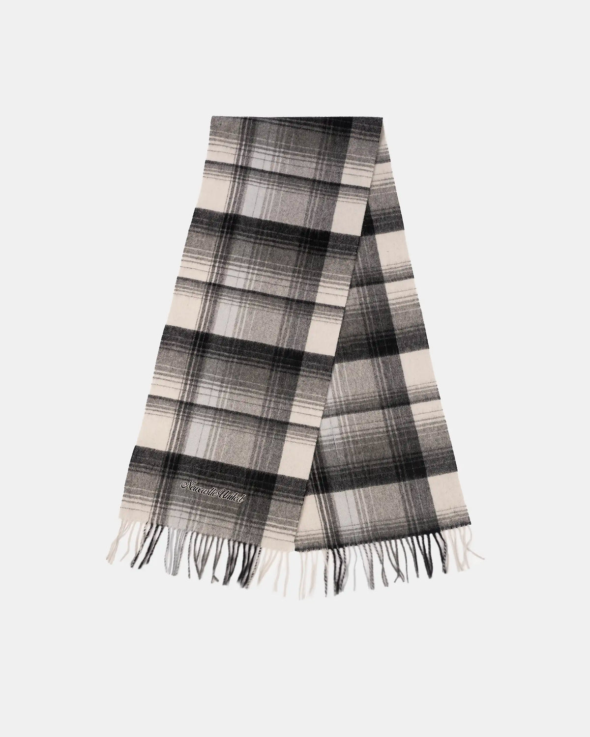 Newcastle United Black & White Lambswool Check Scarf
