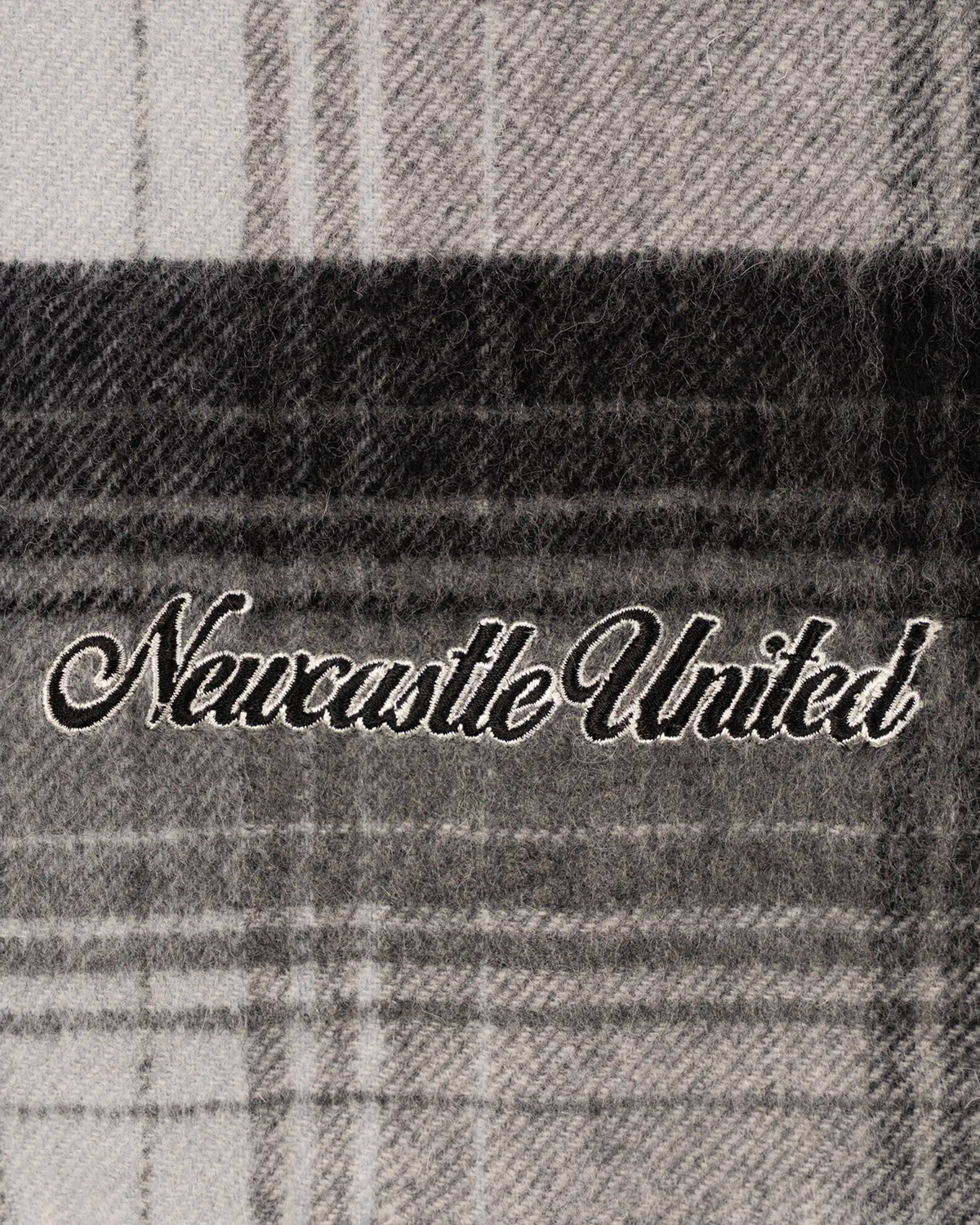 Newcastle United Black & White Lambswool Check Scarf
