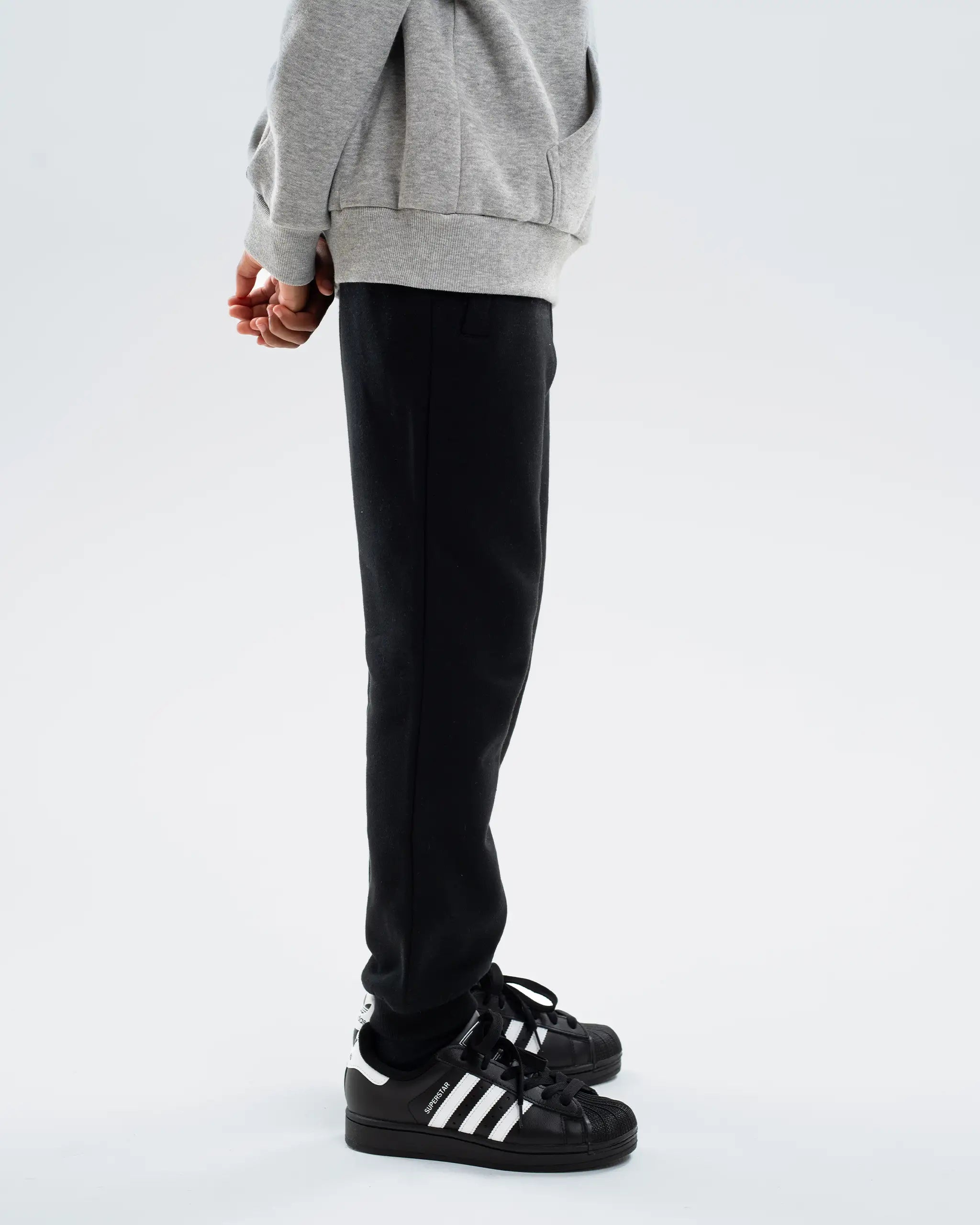 Newcastle United Kids' Essentials Range Black Fleece Jogger Bottoms