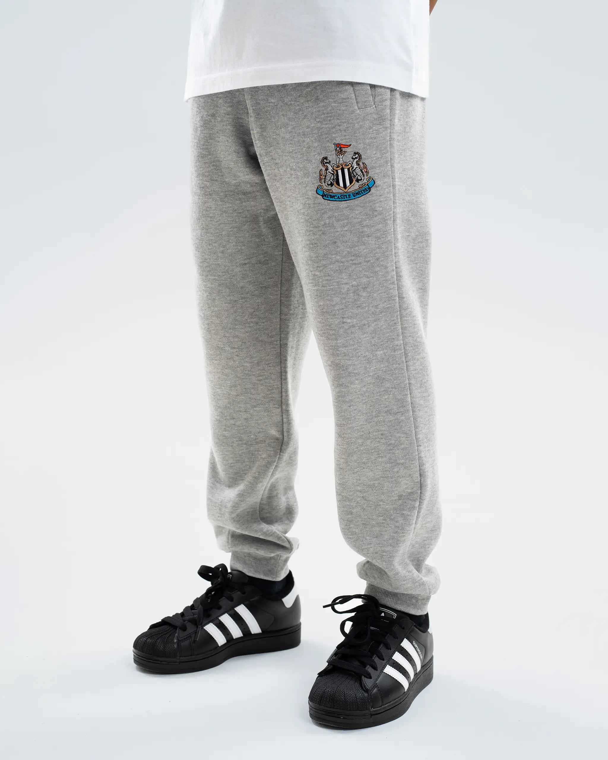Newcastle United Kids' Essentials Range Grey Fleece Jogger Bottoms