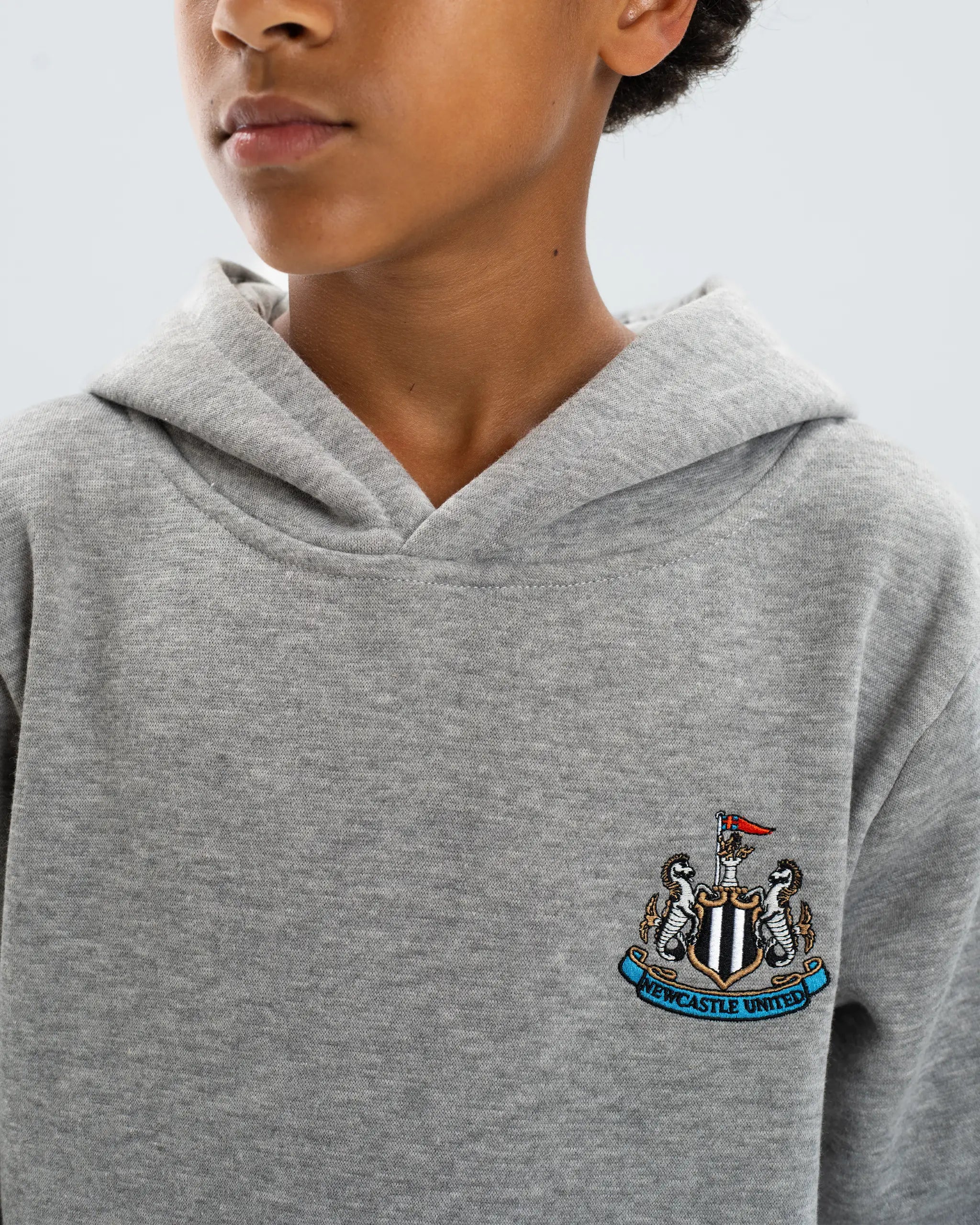 Newcastle United Kids' Essentials Range Grey Hoodie