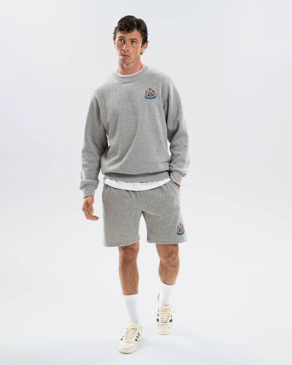 Newcastle United Men's Essentials Range Grey Crew Neck Sweater
