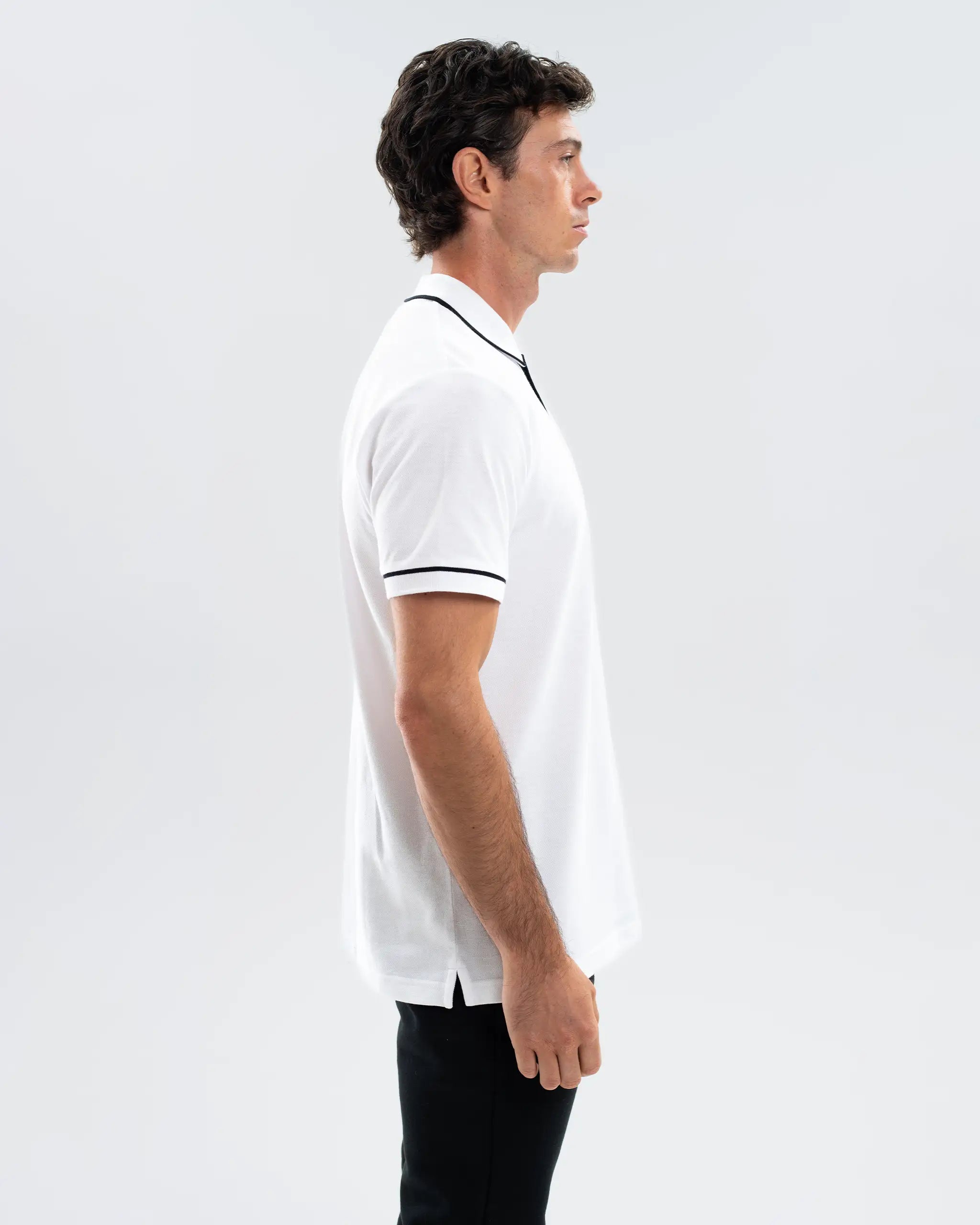 Newcastle United Men's Essentials Range White Polo Shirt