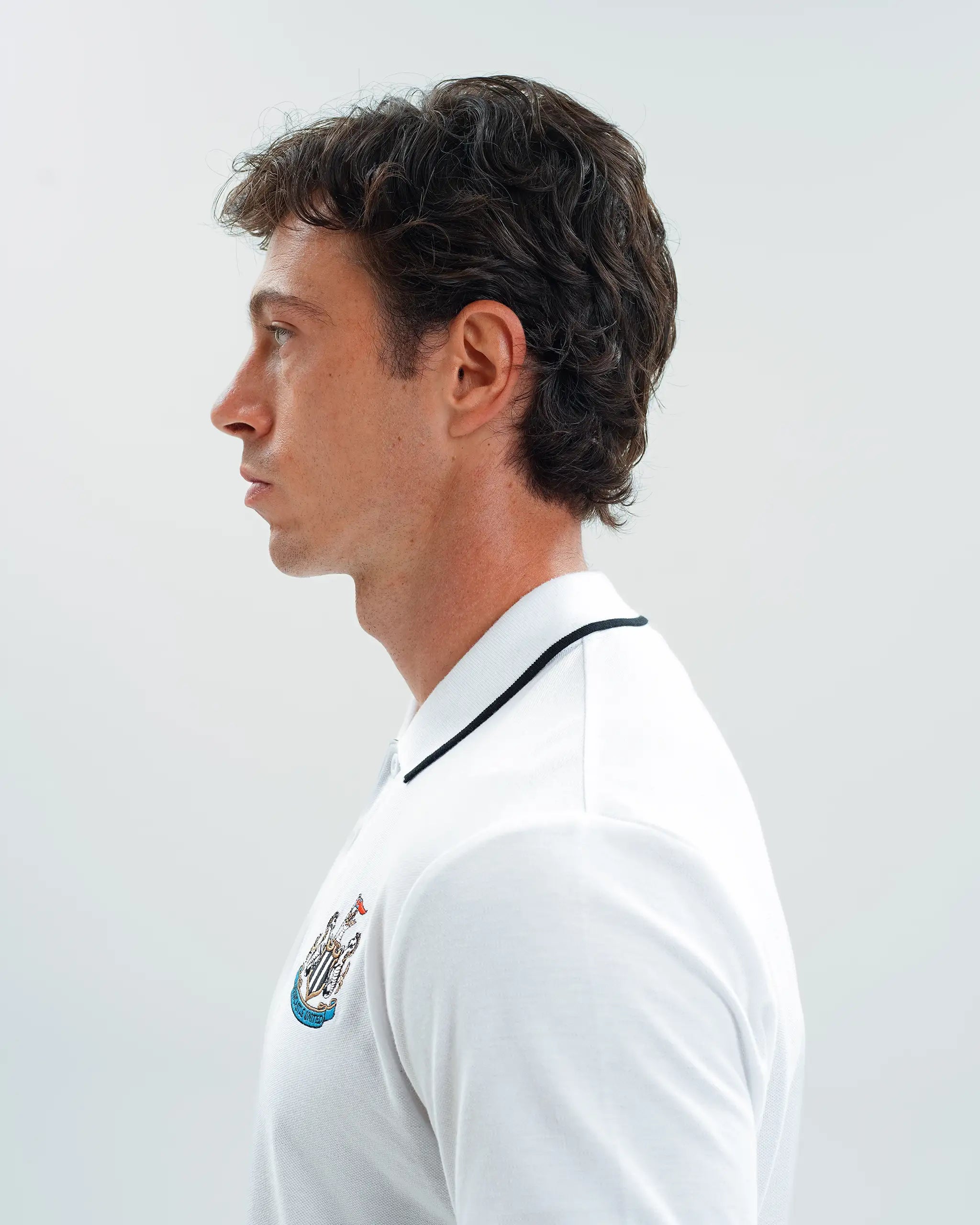 Newcastle United Men's Essentials Range White Polo Shirt