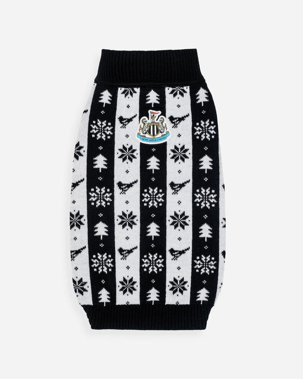 Newcastle United Dogs Black & White Christmas Jumper