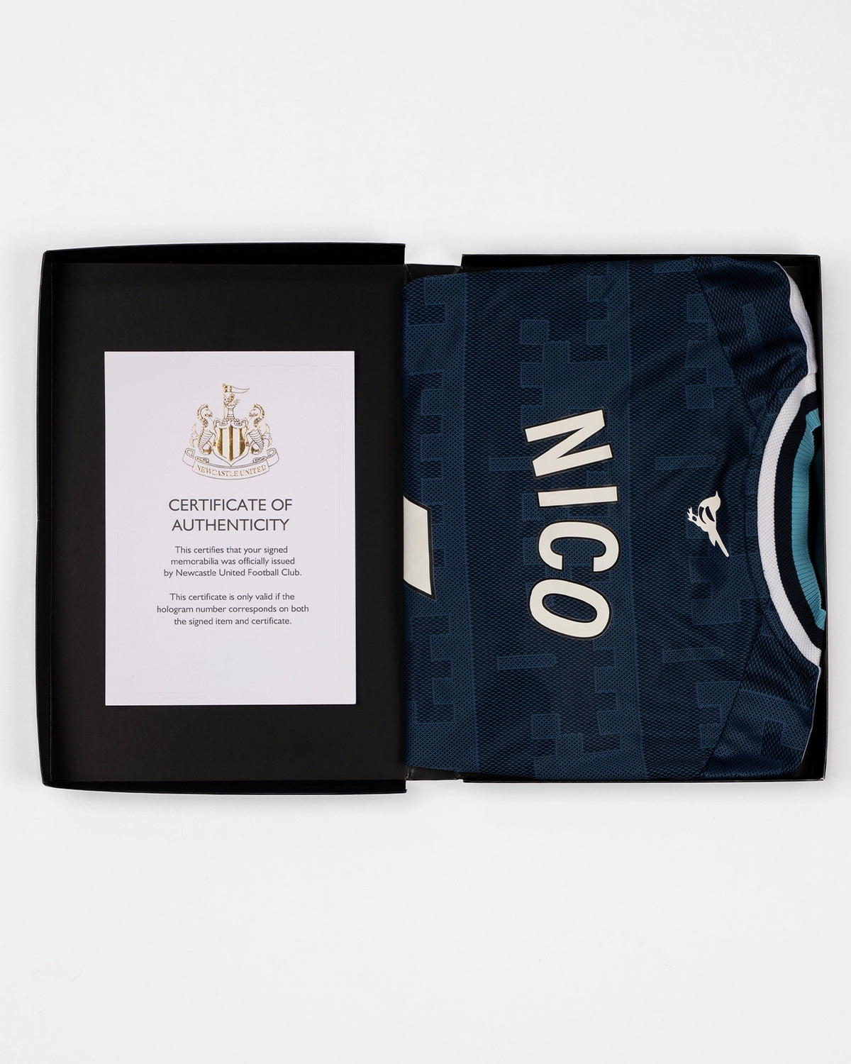 Newcastle United NICO G 26/27 Boxed Signed Authentic Away Shirt