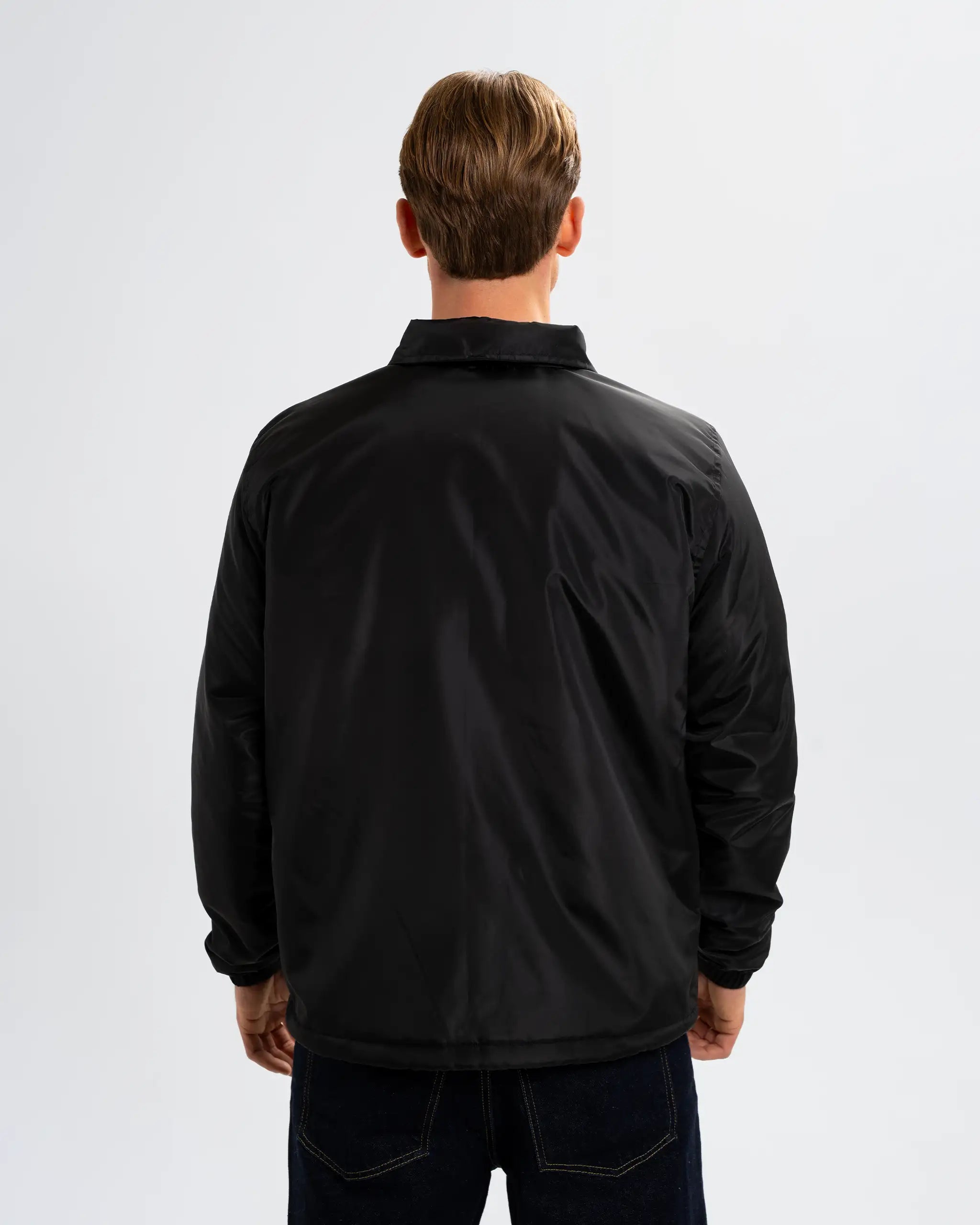Newcastle United Men's Black Button Up Coach Jacket