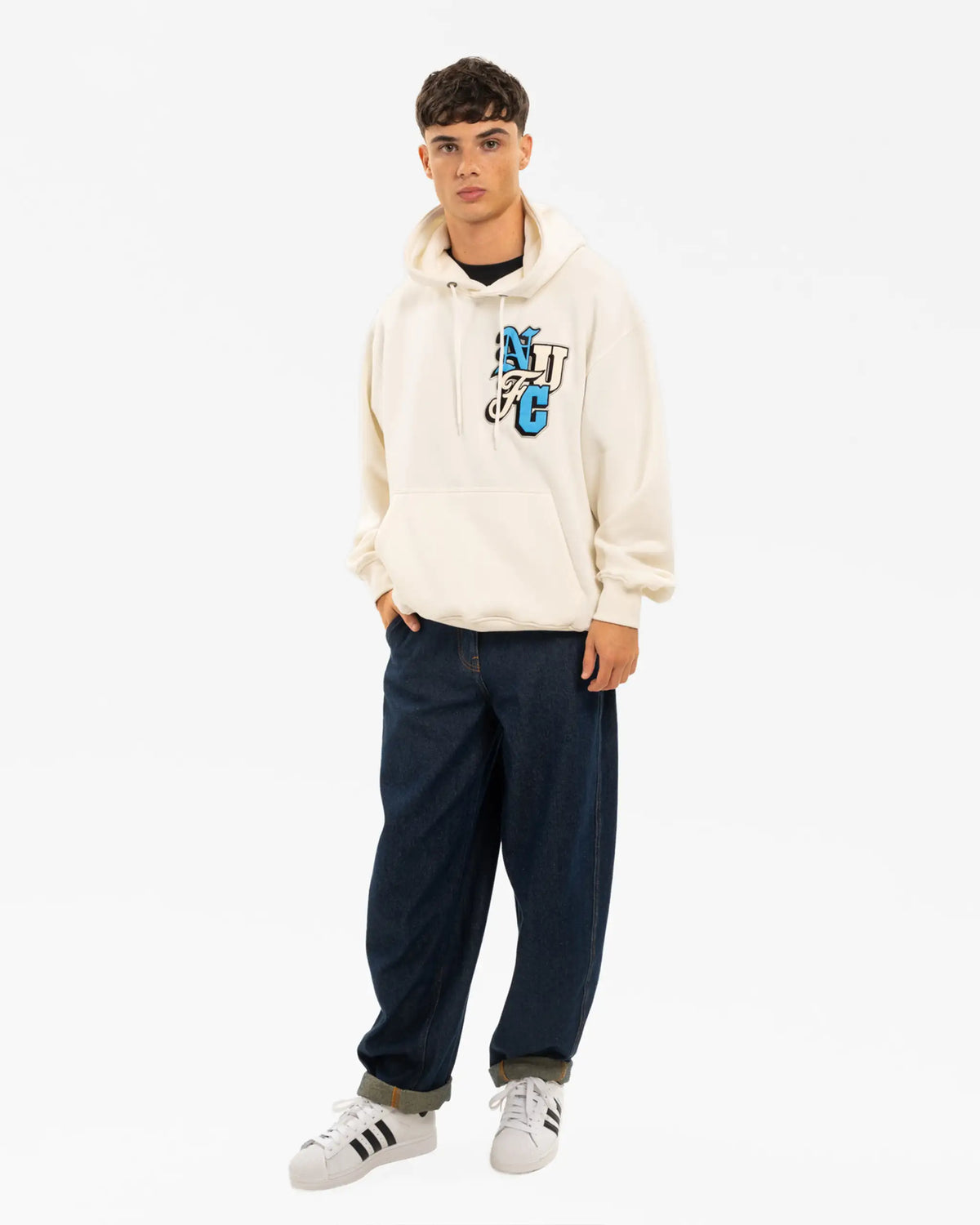 Newcastle United Men's Off-White NUFC Graphic Hoodie