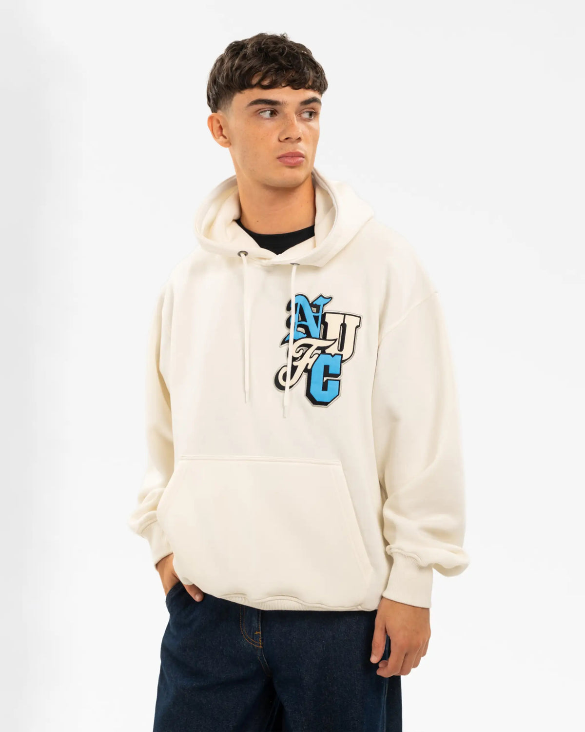 Newcastle United Men's Off-White NUFC Graphic Hoodie