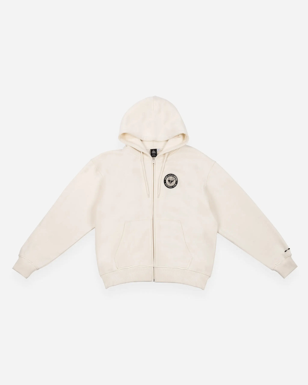 Newcastle United Men's Retro Crest Off-White Full Zip Stadium Hoodie