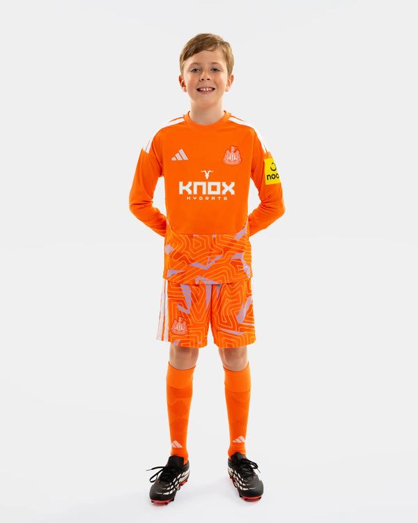 Newcastle United adidas Kids' 26/27 Orange Goalkeeper Shorts