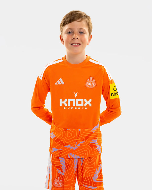 Newcastle United adidas Kids' 26/27 Orange Long Sleeve Goalkeeper Shirt