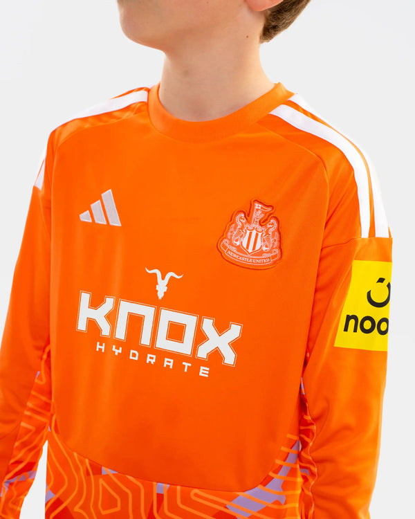 Newcastle United adidas Kids' 26/27 Orange Long Sleeve Goalkeeper Shirt