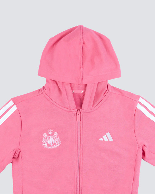 Newcastle United adidas Kid's Pink 3-Stripe Hoodie