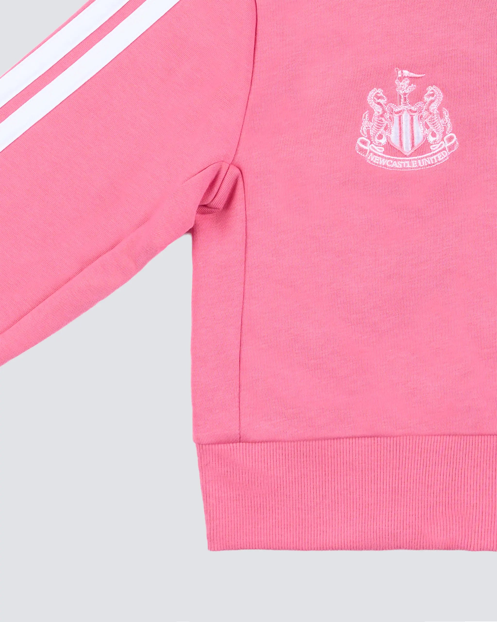 Newcastle United adidas Kid's Pink 3-Stripe Hoodie