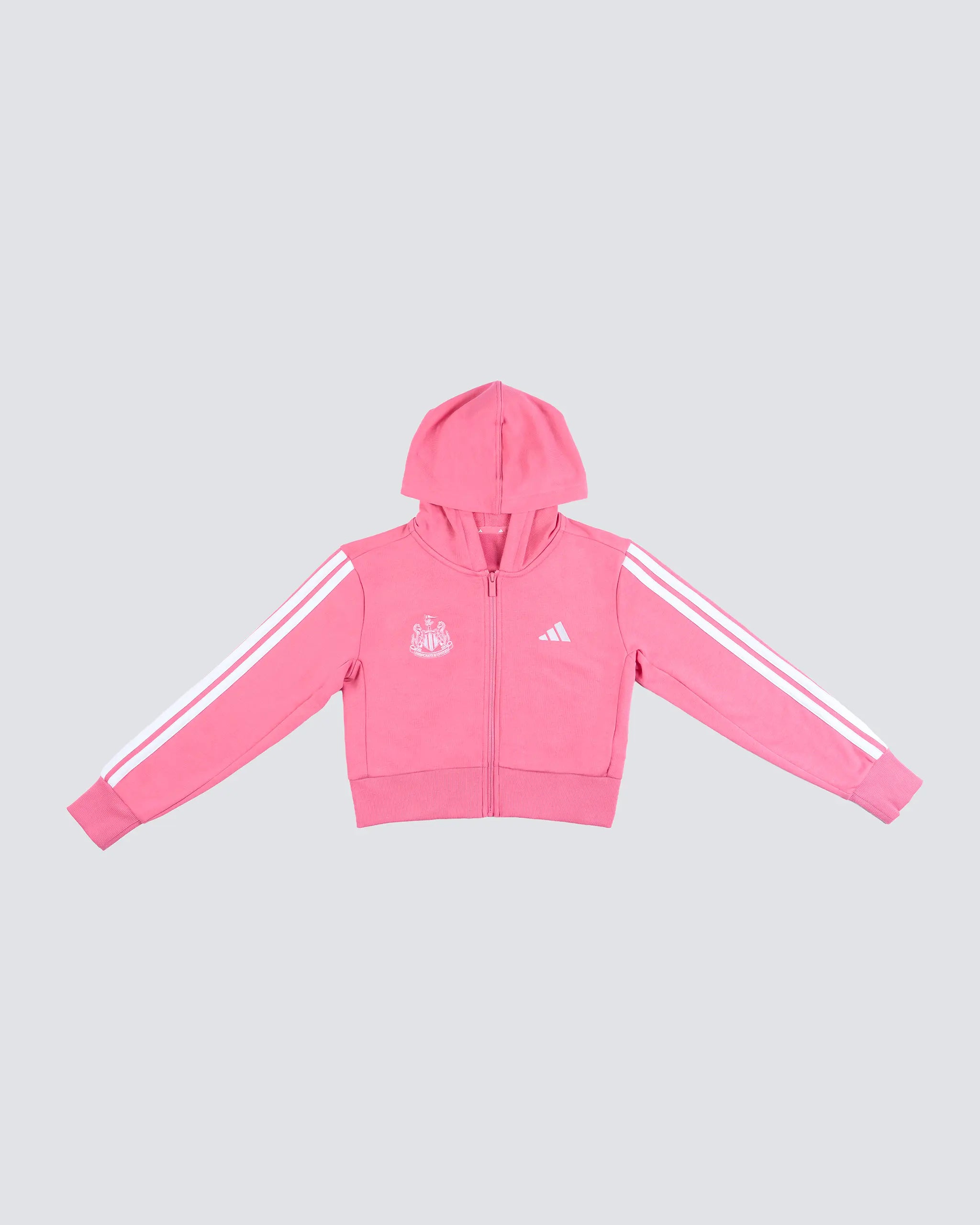 Newcastle United adidas Kid's Pink 3-Stripe Hoodie