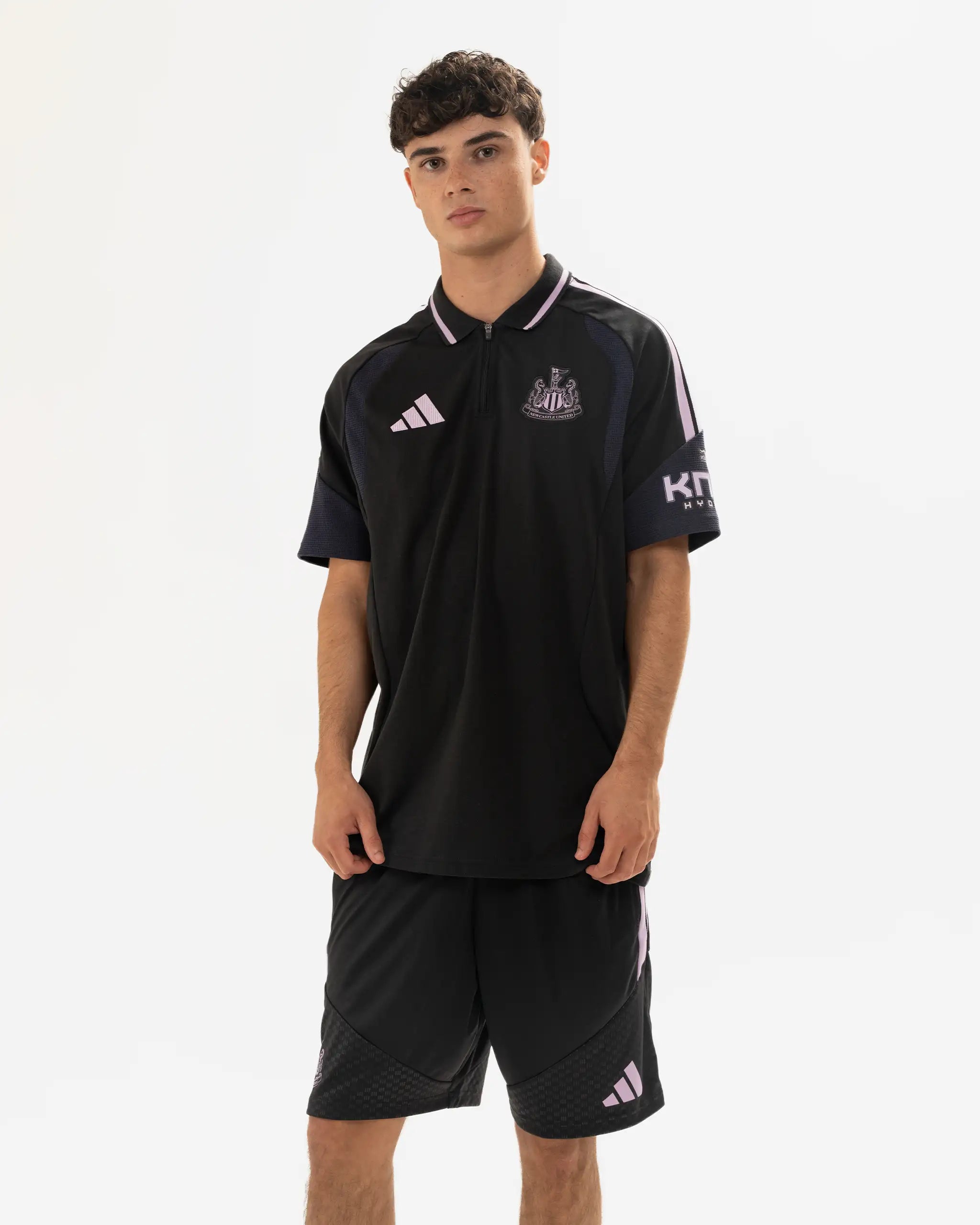 Newcastle United adidas 26/27 Players Range Black Polo Shirt
