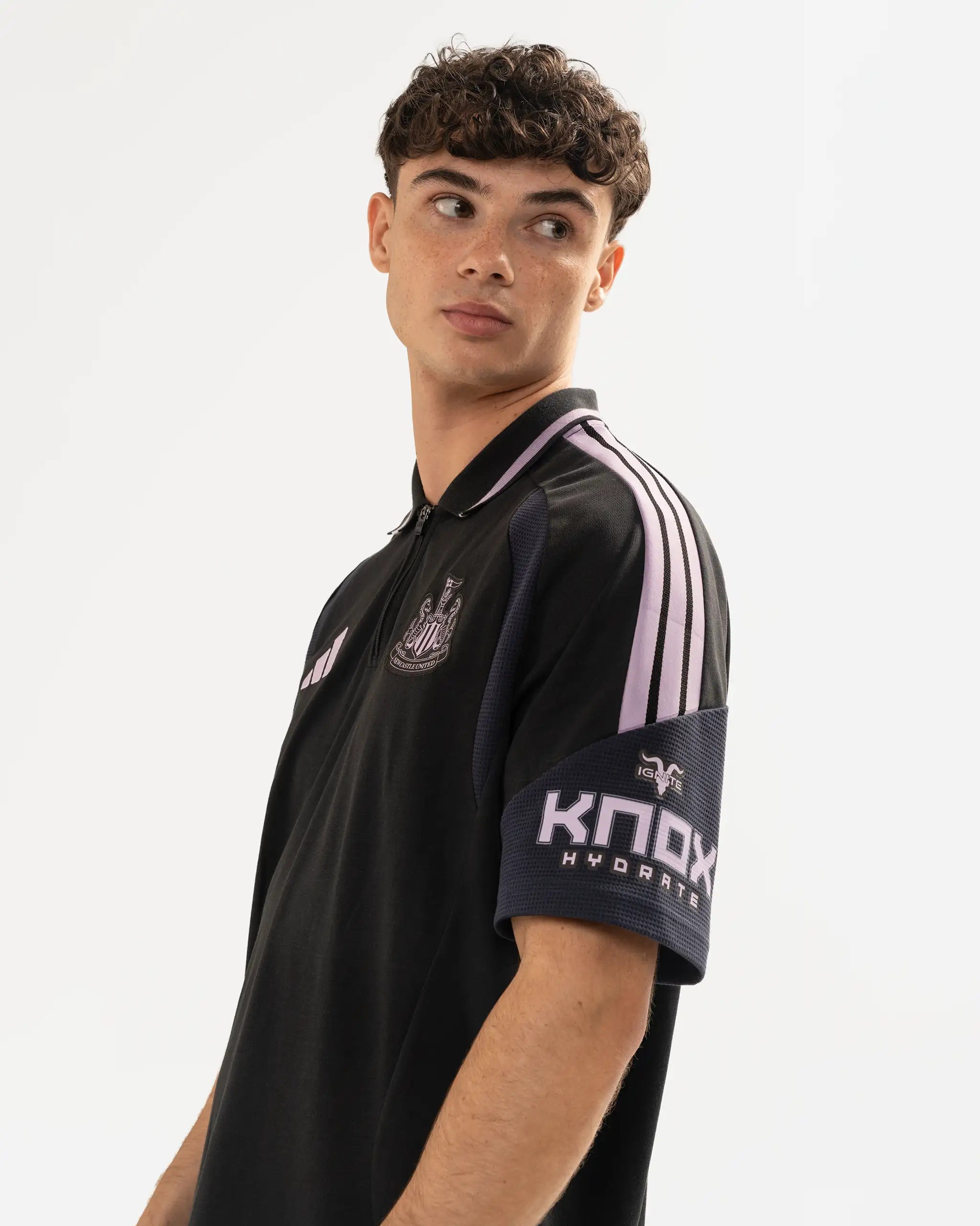Newcastle United adidas 26/27 Players Range Black Polo Shirt