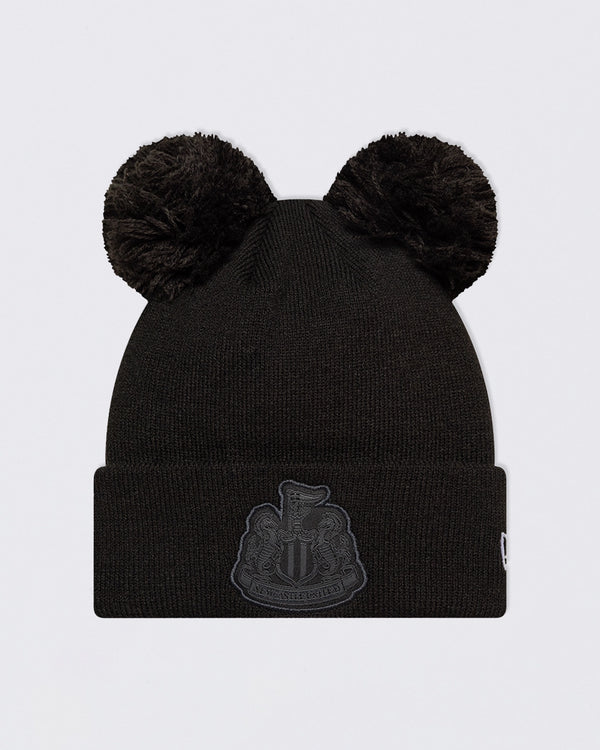 Newcastle United New Era Kids' Black Pom Pom Beanie