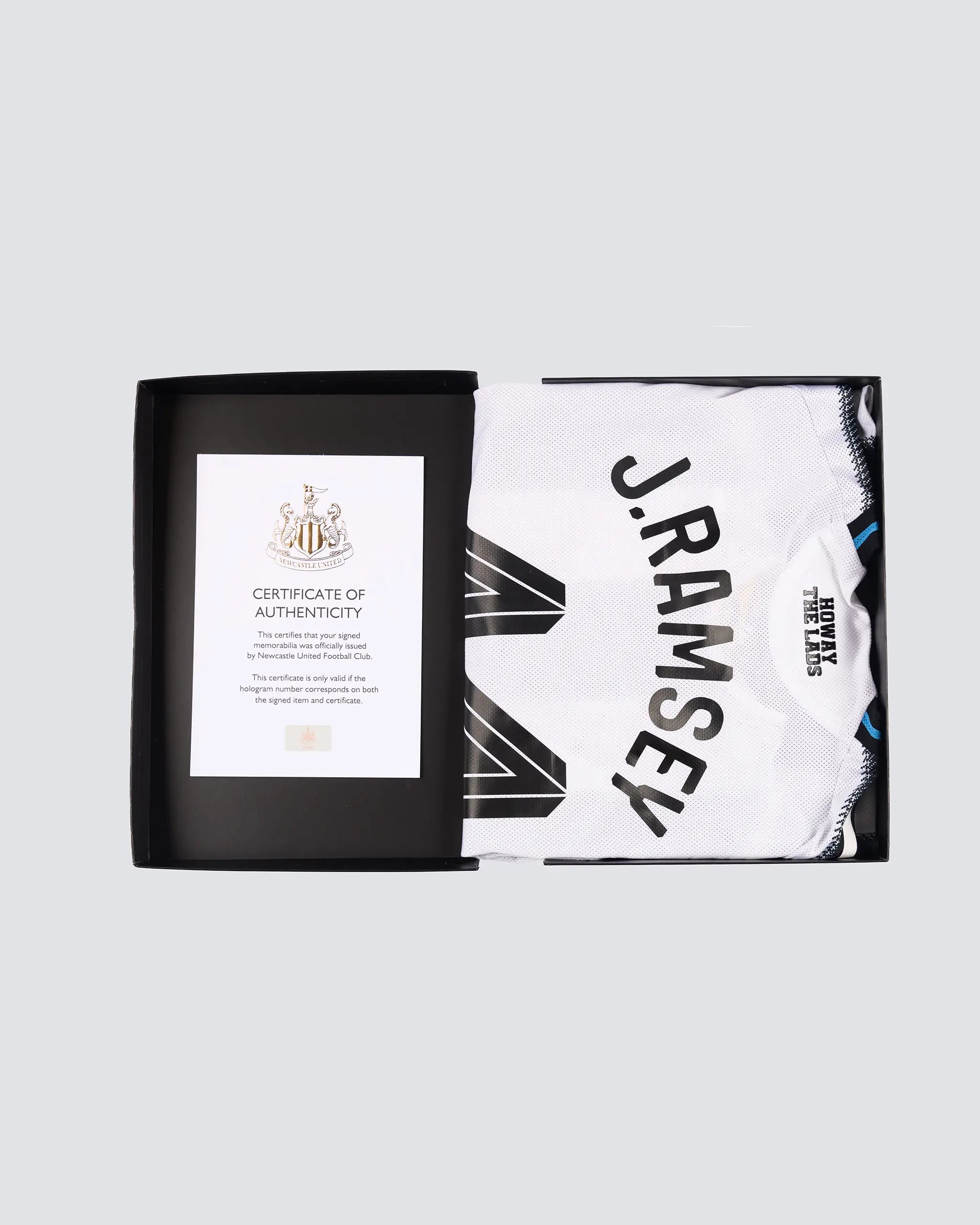 Newcastle United J.RAMSEY 25/26 Boxed Signed Home Shirt (Silver Signature)