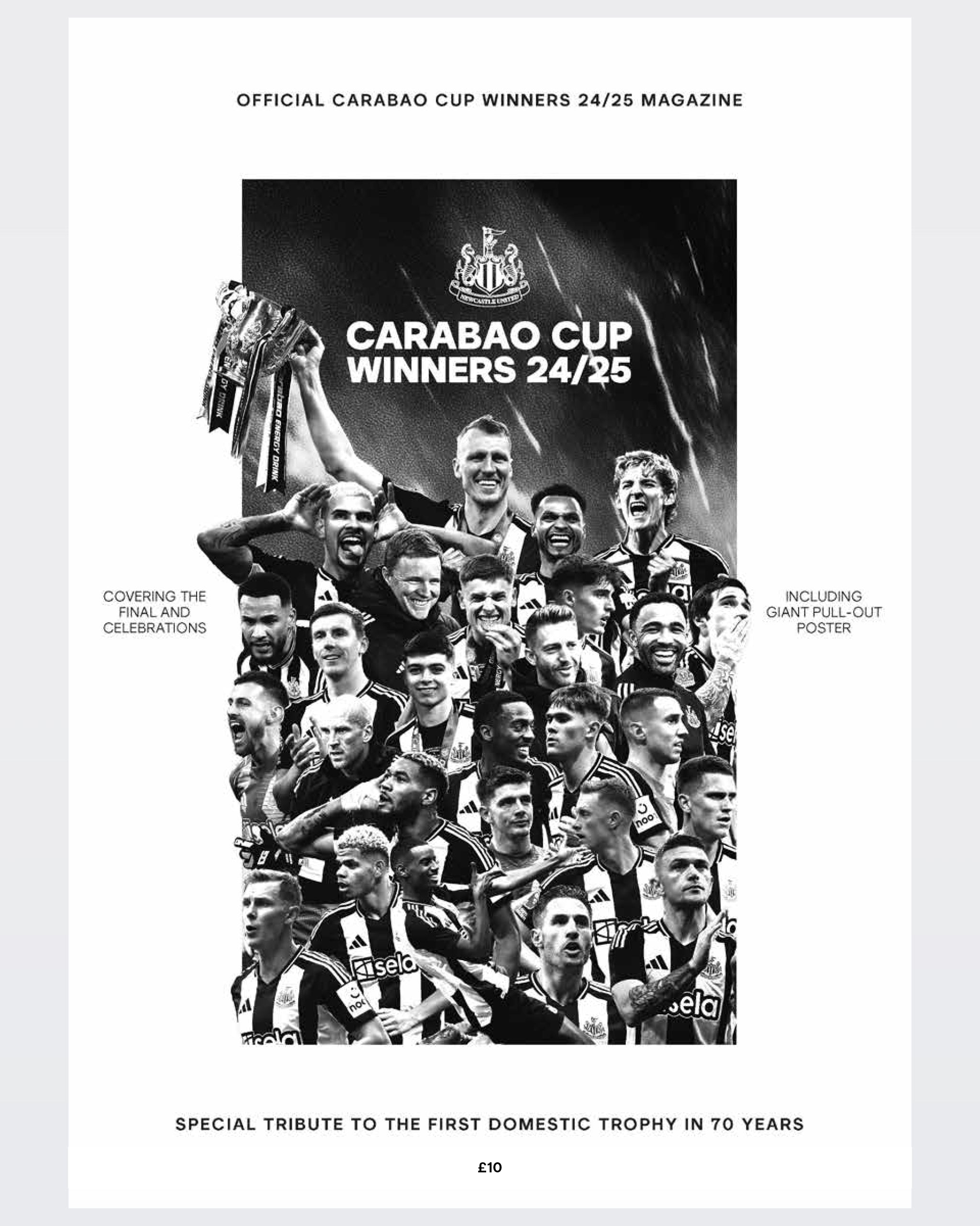 Newcastle United Official Carabao Cup Winners 24/25 Magazine