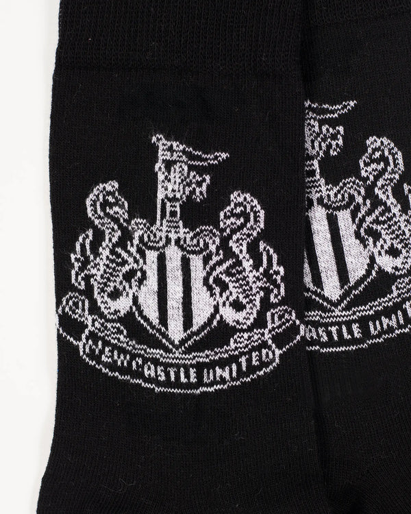Newcastle United Black Crest Socks