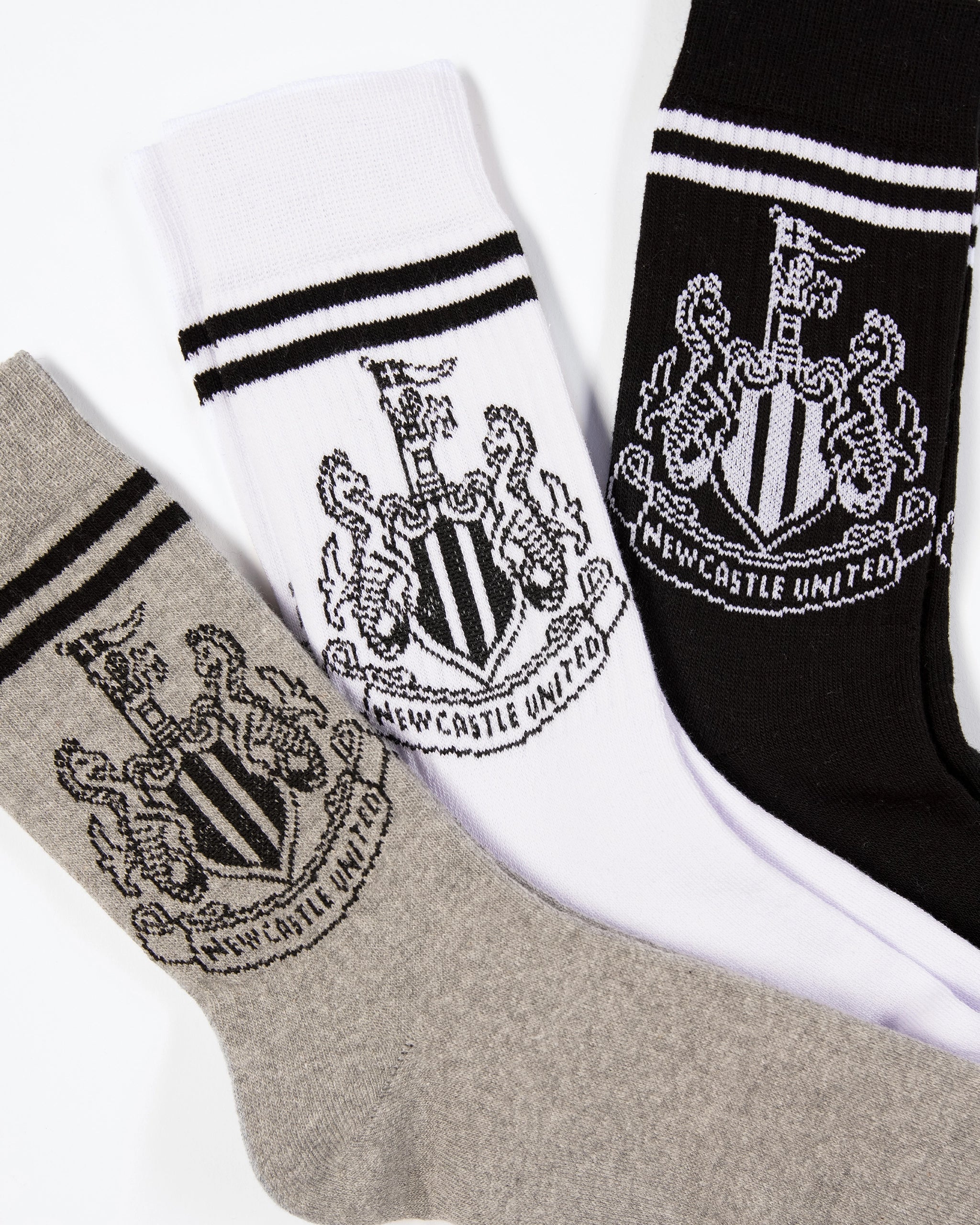 Newcastle United 3 Pack Sports Socks