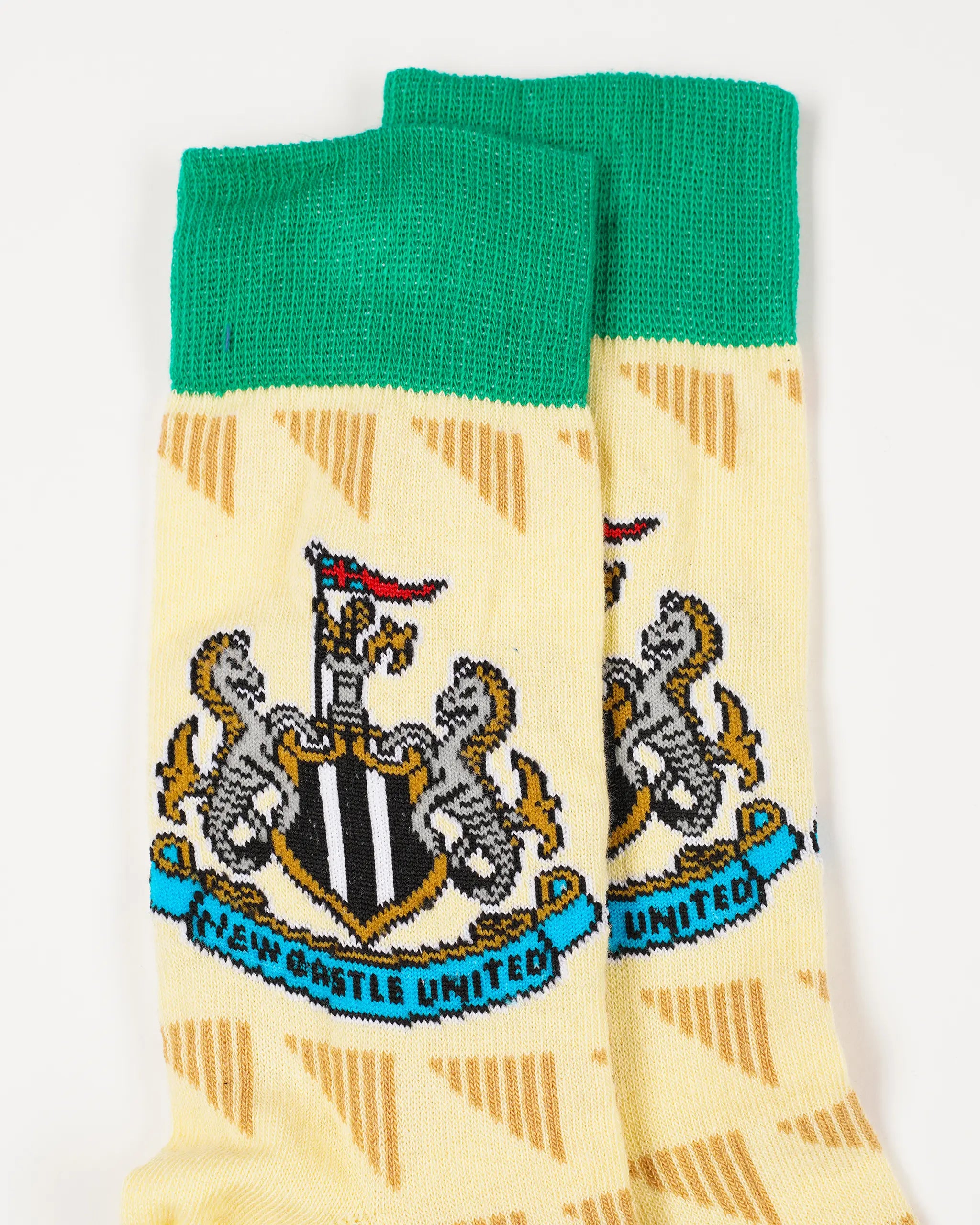 Newcastle United Yellow Retro Socks