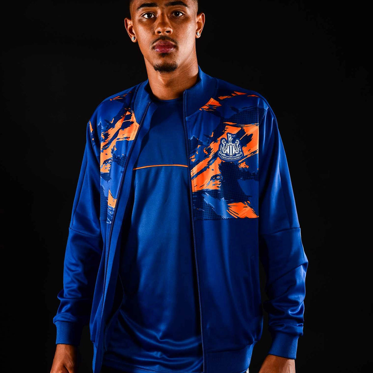 Newcastle United Men's Navy & Orange Camo Track Jacket