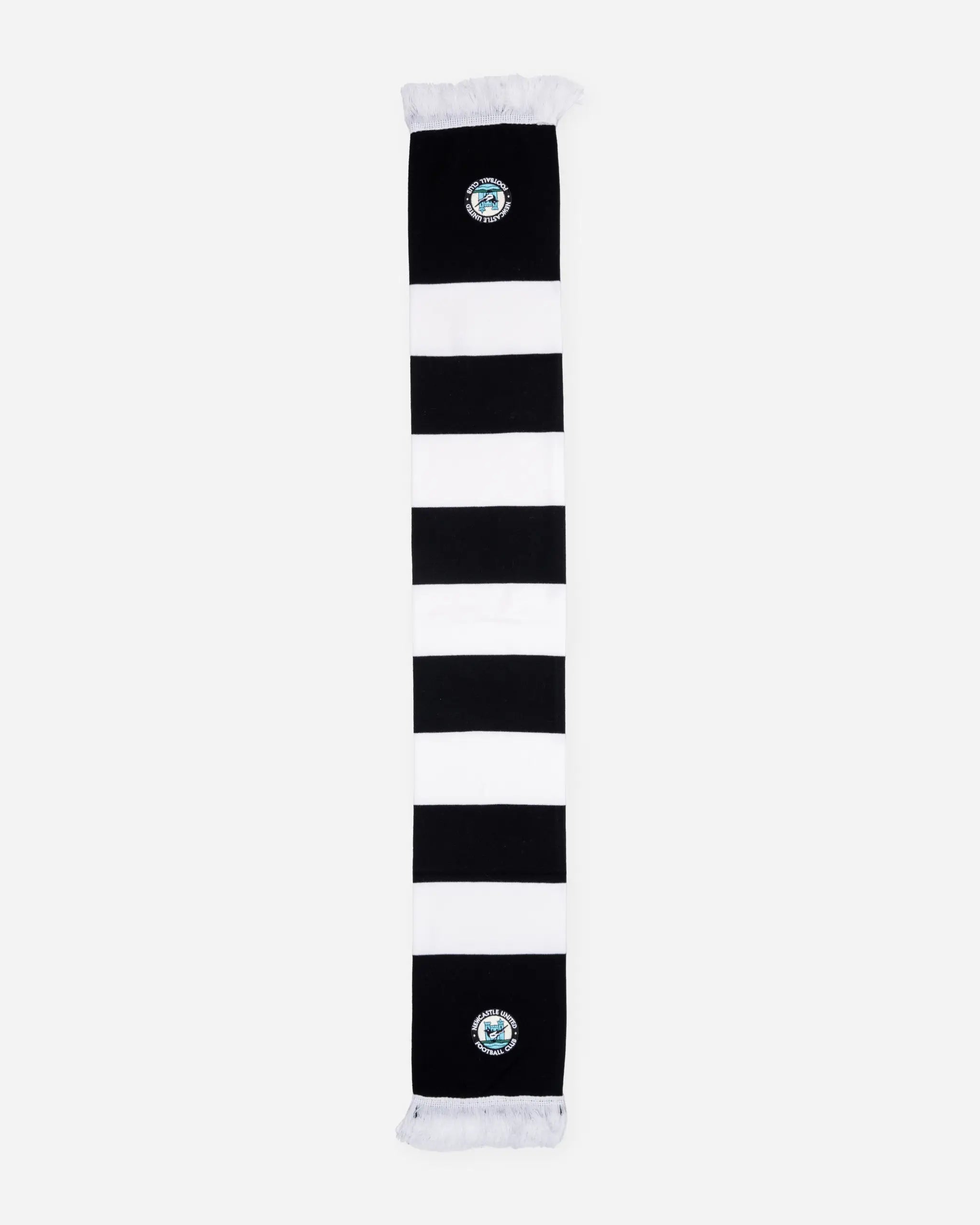 Newcastle United Black & White Embroidered Retro Crest Scarf