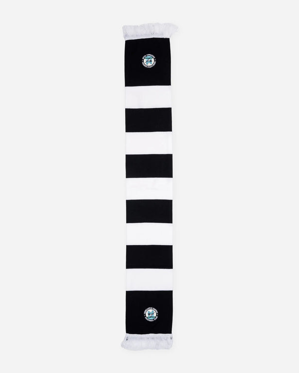 Newcastle United Black & White Embroidered Retro Crest Scarf