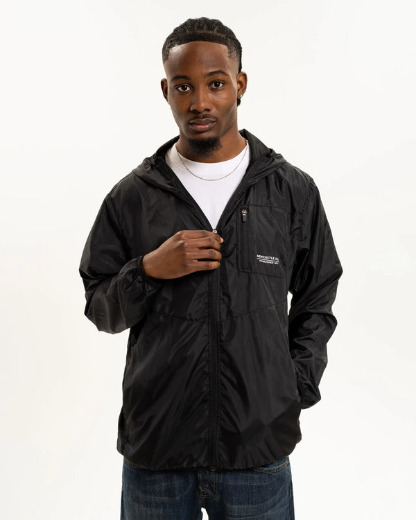 Newcastle United Men's Lightweight Black Hooded Jacket