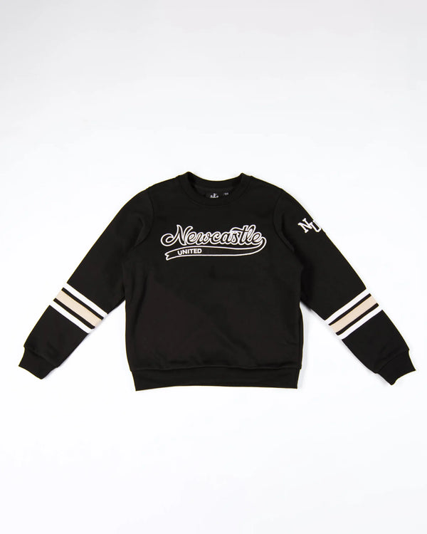 Newcastle United Kids' Black Collegiate Sweater