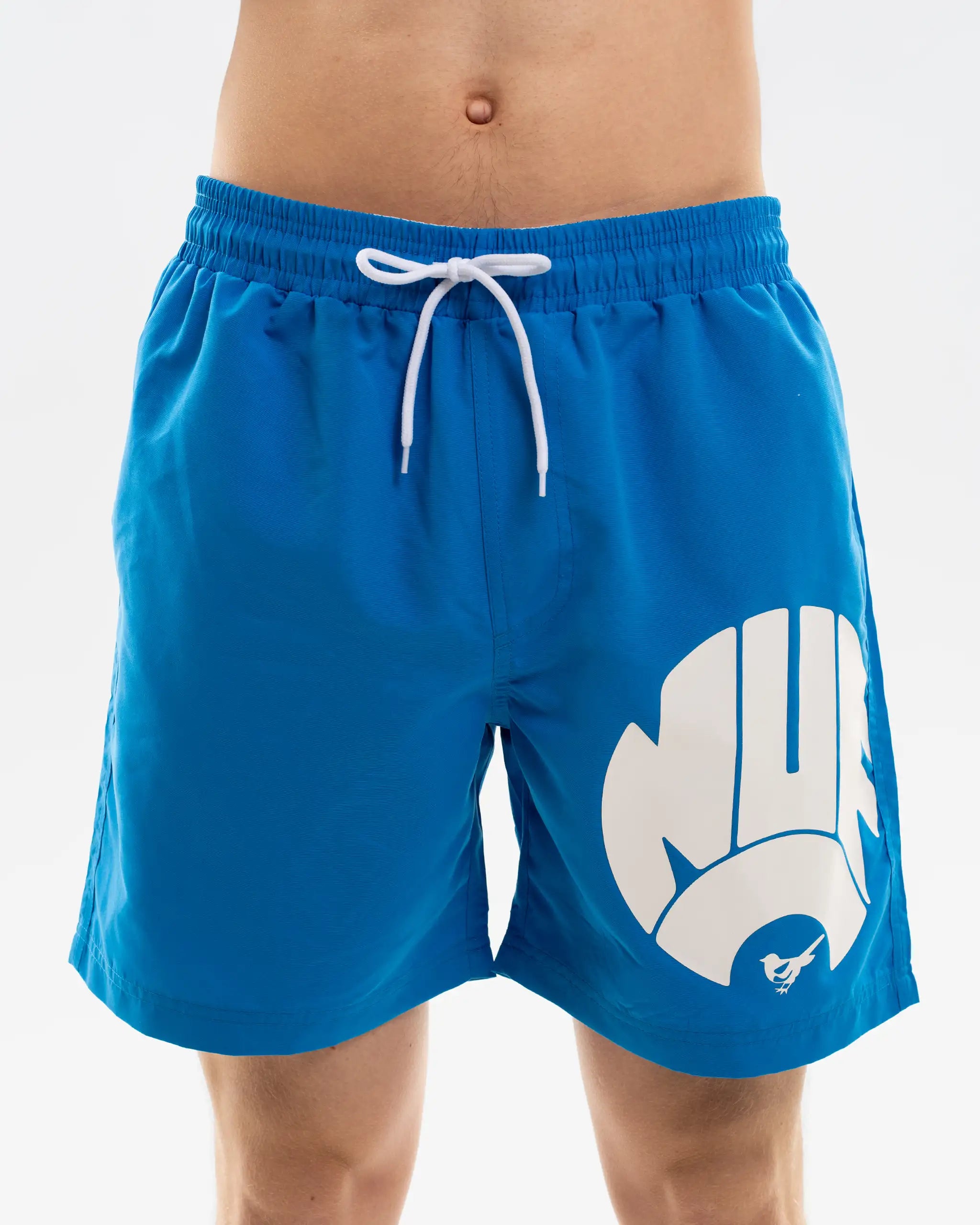 Newcastle United Men's Bright Blue Retro Crest Swim Shorts