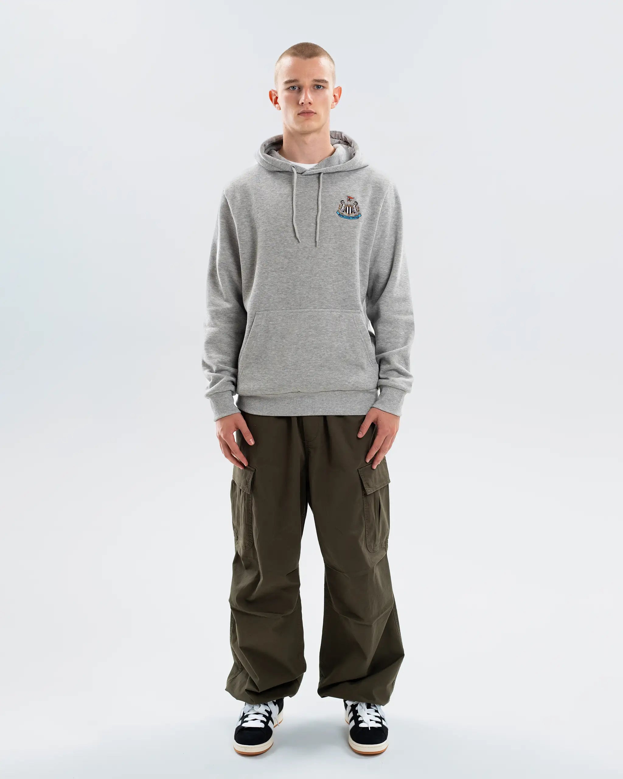 Newcastle United Men's Essentials Range Grey Hoodie