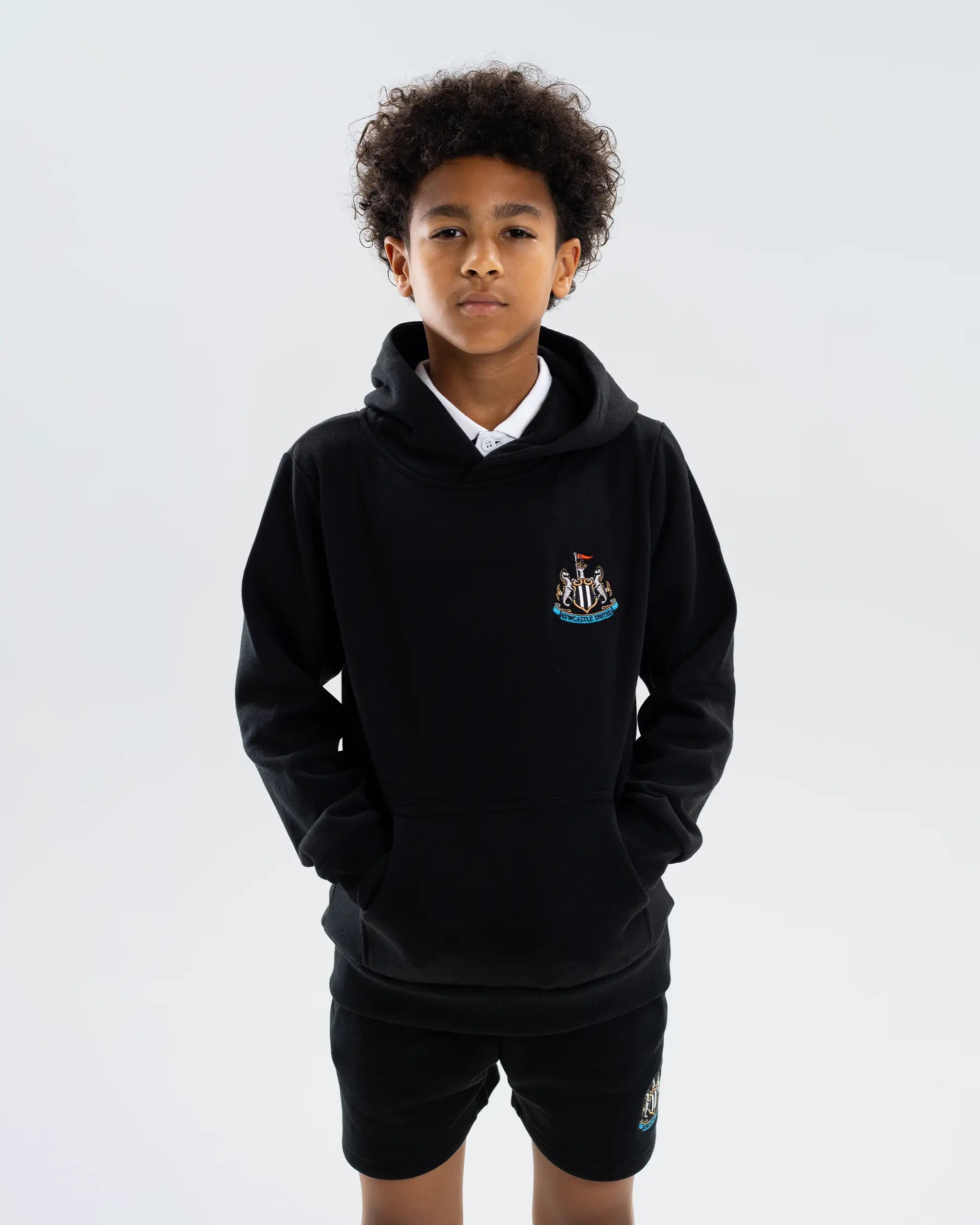 Newcastle United Kids' Essentials Range Black Hoodie