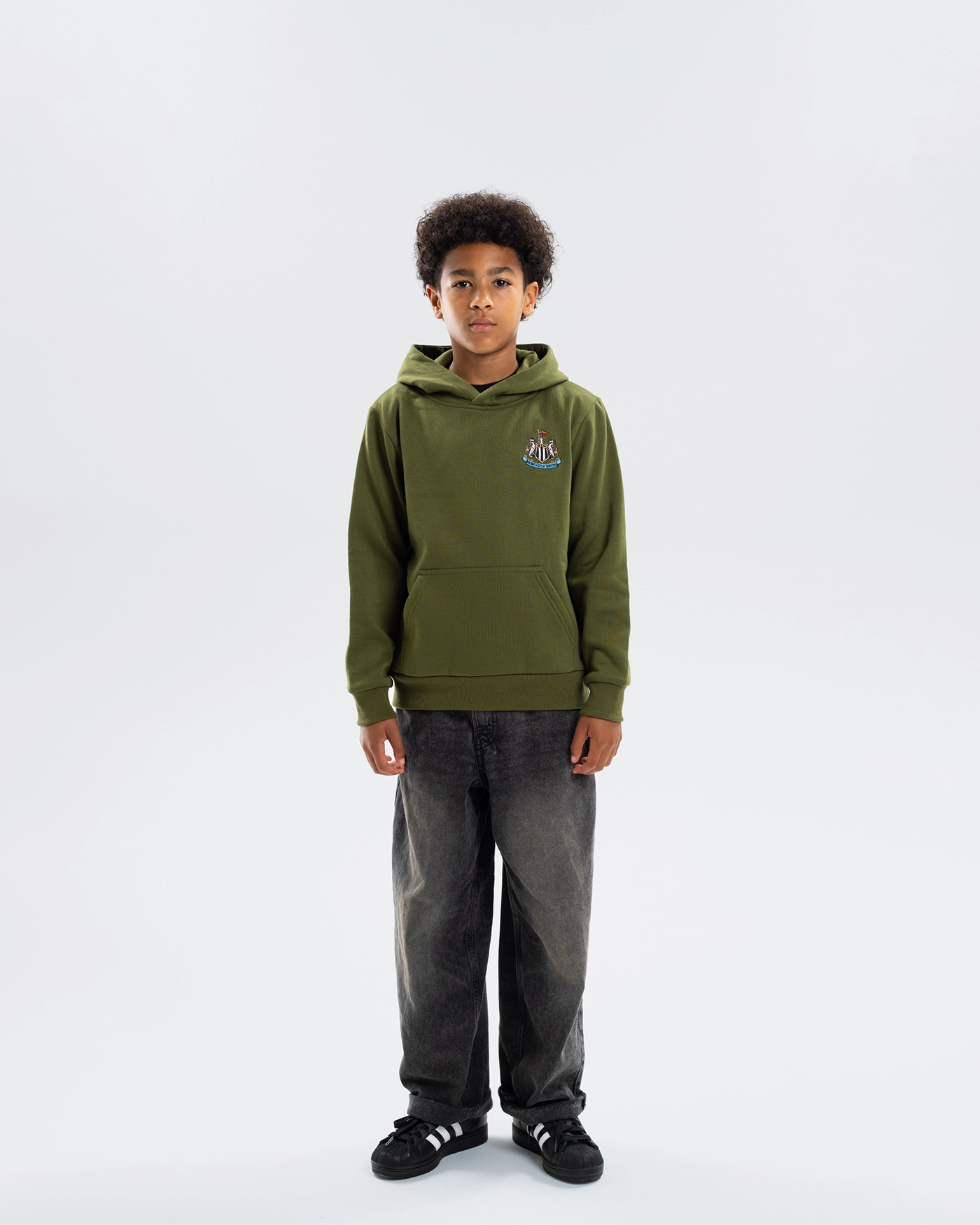 Newcastle United Kids' Essentials Range Khaki Hoodie
