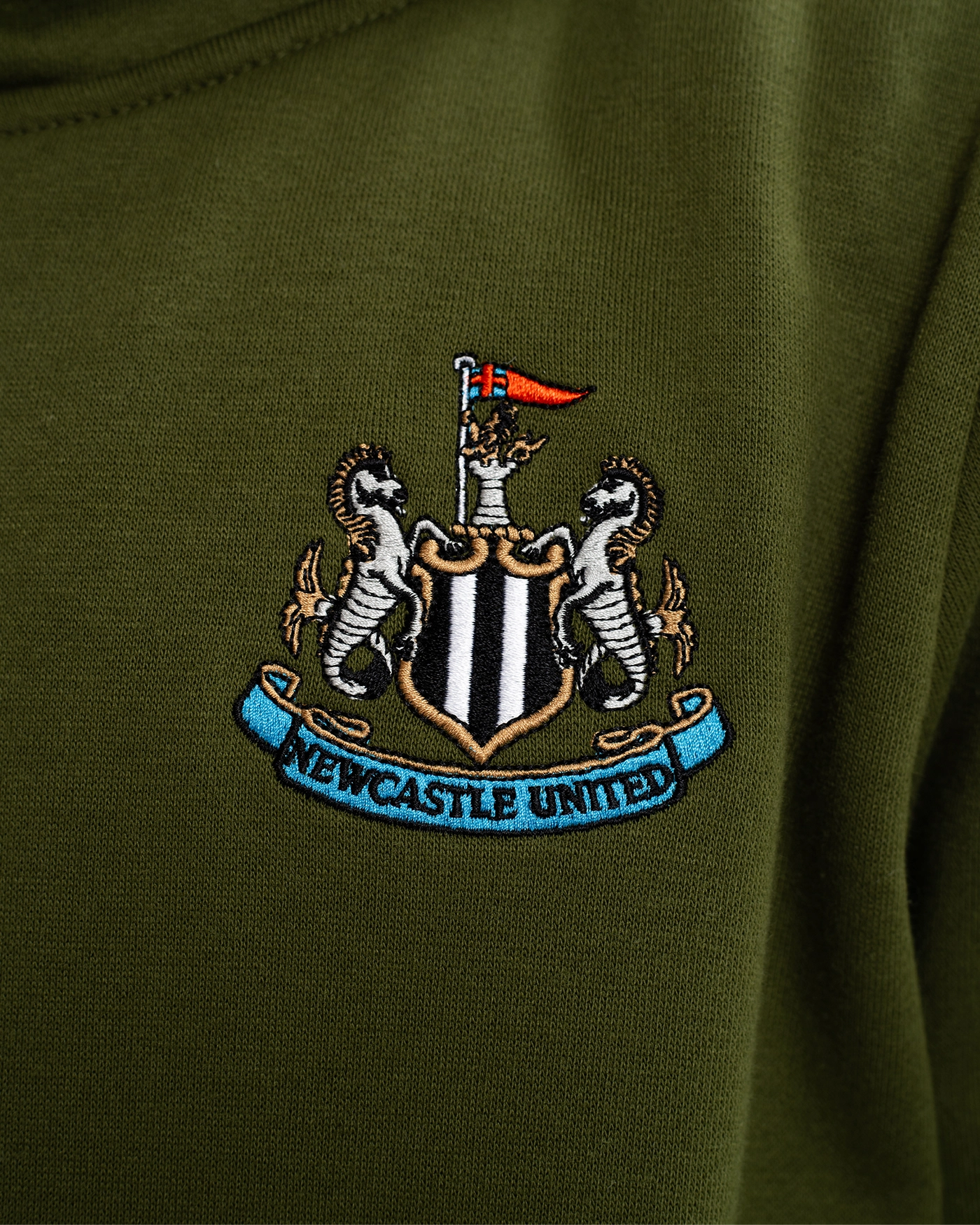 Newcastle United Kids' Essentials Range Khaki Hoodie