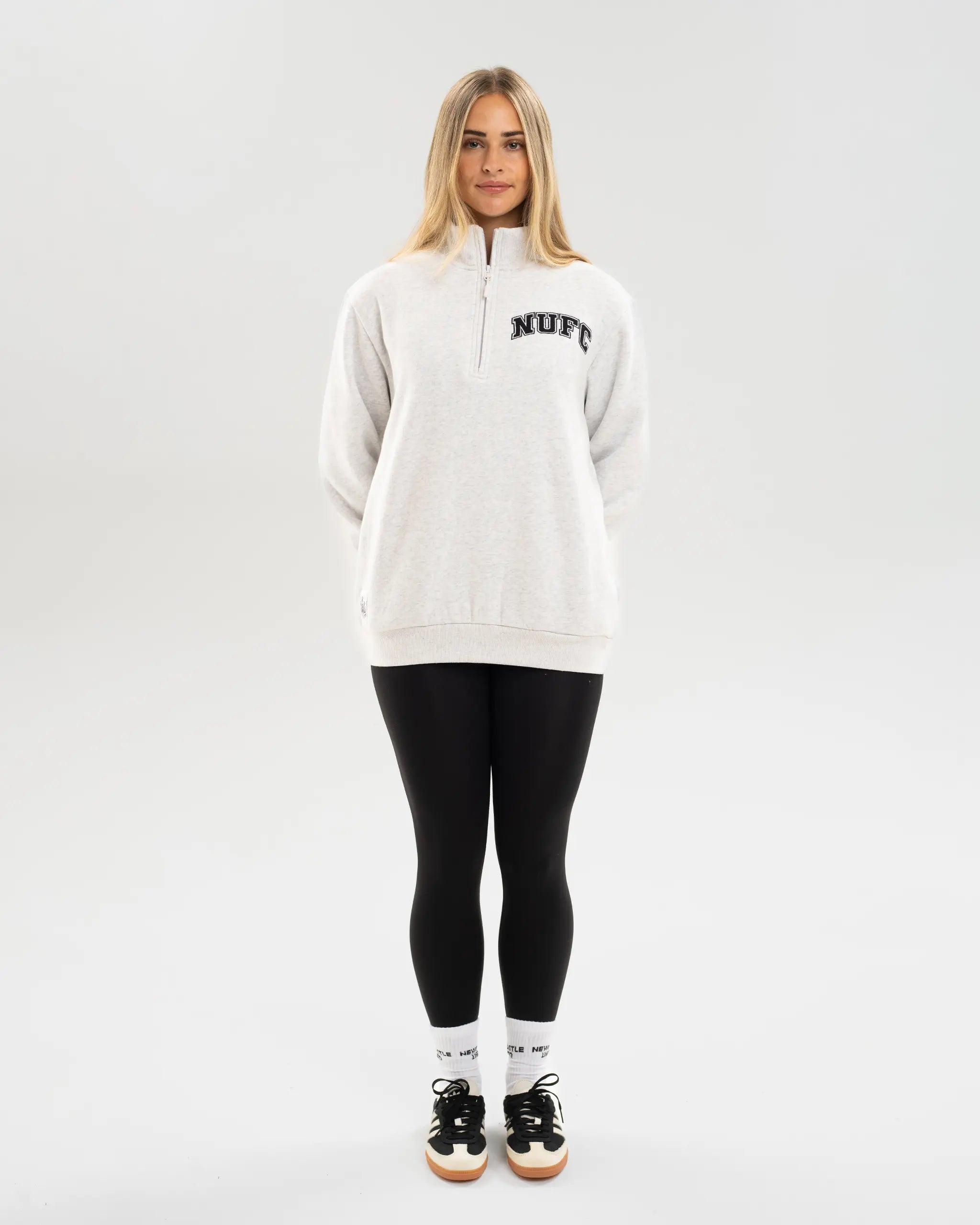 Newcastle United Adults NUFC Quarter Zip Sweatshirt