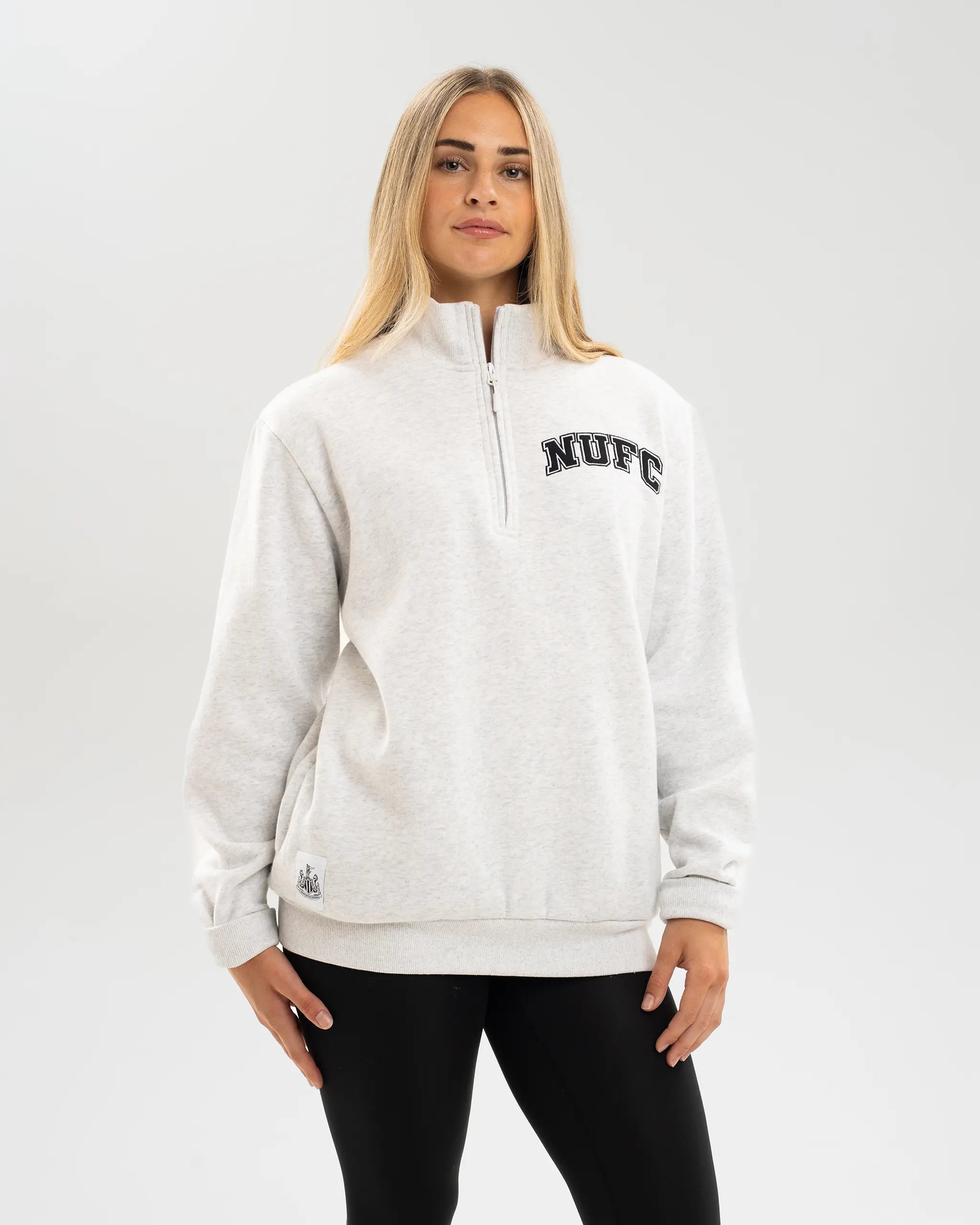 Newcastle United Adults NUFC Quarter Zip Sweatshirt