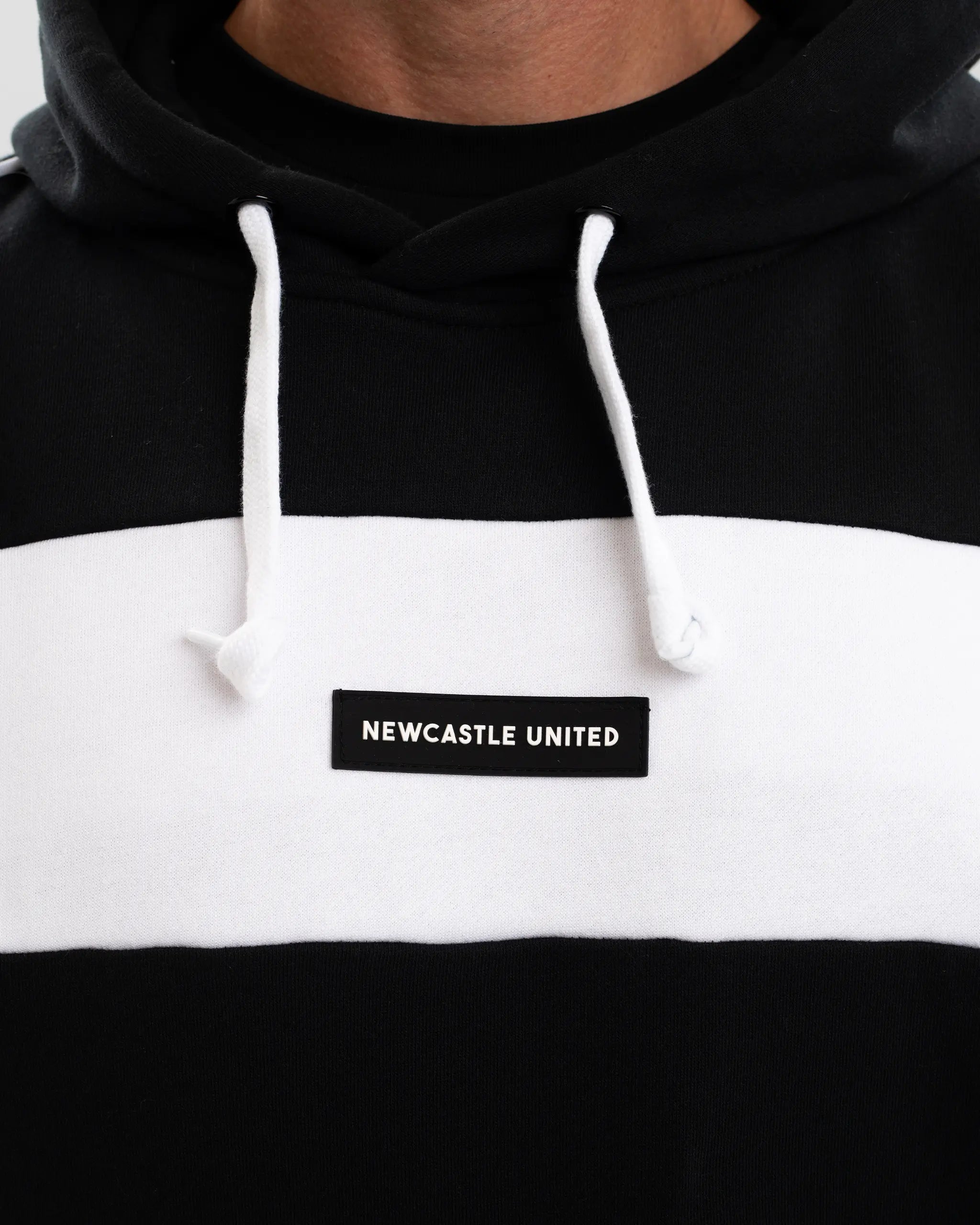 Newcastle United Men's Black Colour Block Hoodie