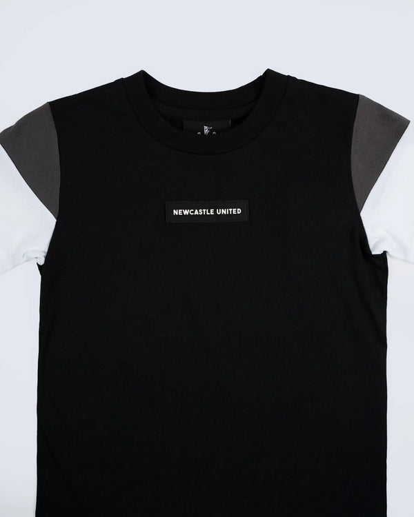 Newcastle United Kids' Black Colour Block T-Shirt