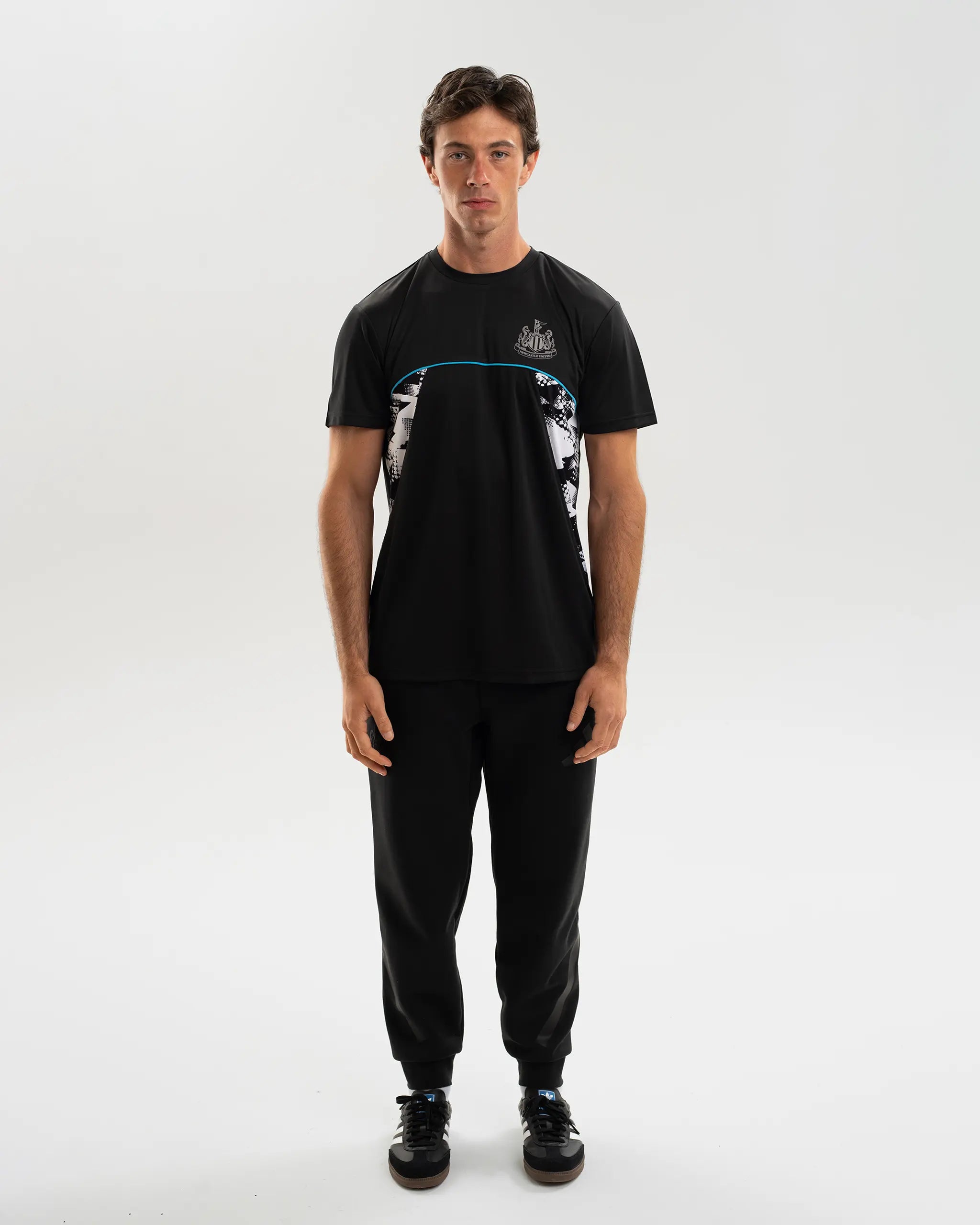 Newcastle United Men's Black Panel Camo T-Shirt