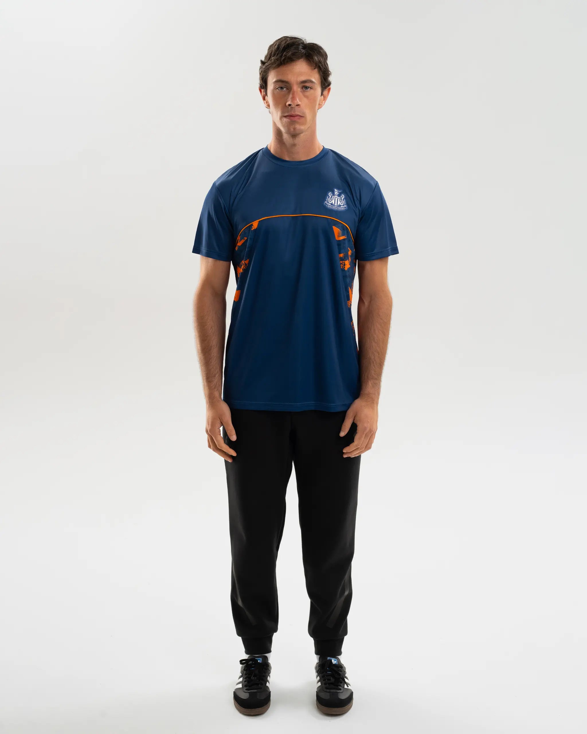Newcastle United Men's Navy & Orange Panel T-Shirt