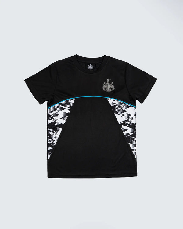 Newcastle United Kids' Black Panel Camo T-Shirt