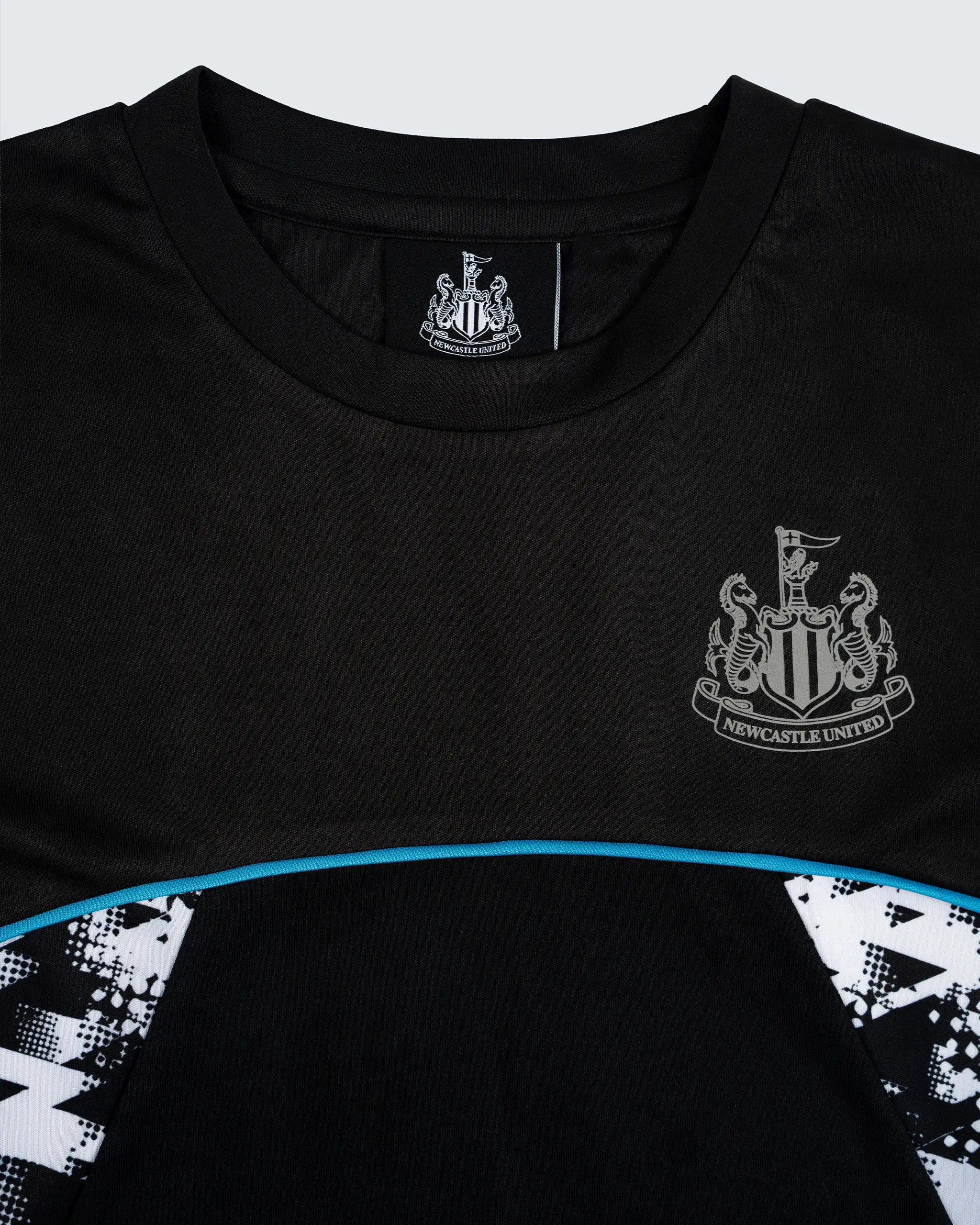 Newcastle United Kids Black Panel Camo T-Shirt
